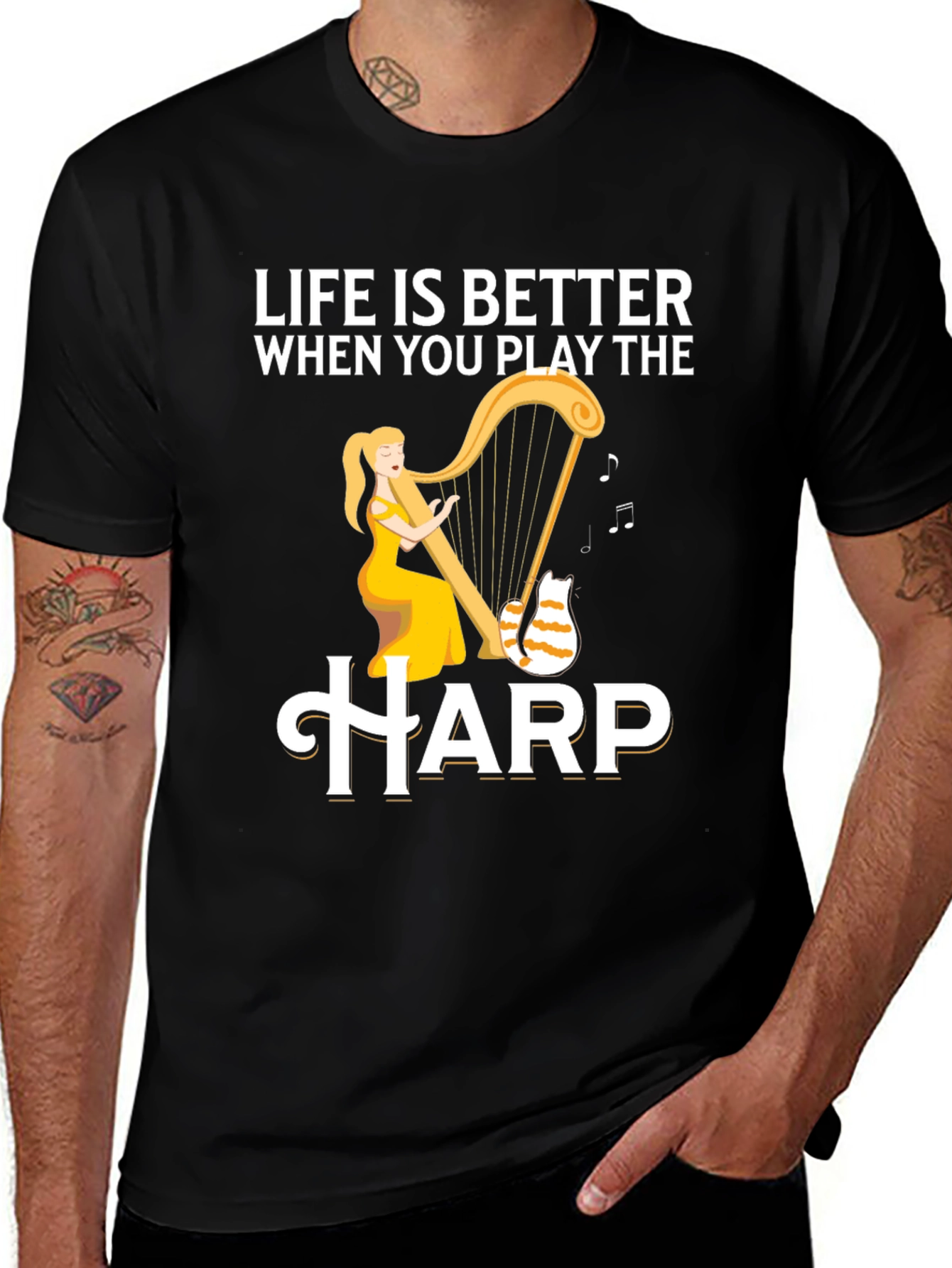 Variant 17 of Life is Better When You Play the Harp T-Shirt