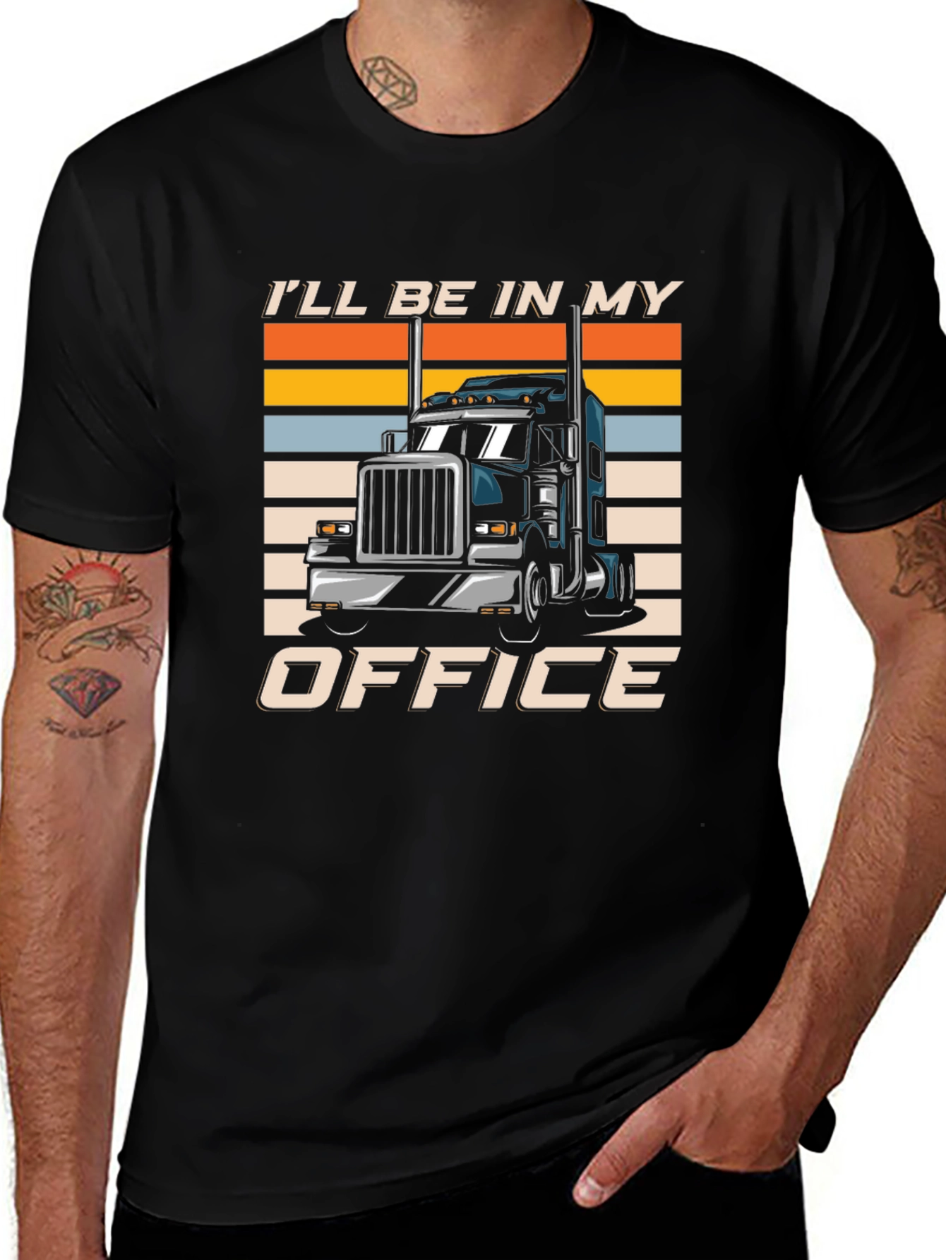 Variant 17 of Trucker T-Shirt - I'll Be In My Office