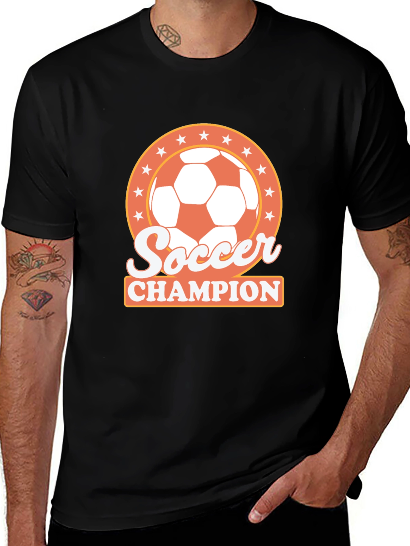 Variant 9 of Soccer Champion T-Shirt - Black