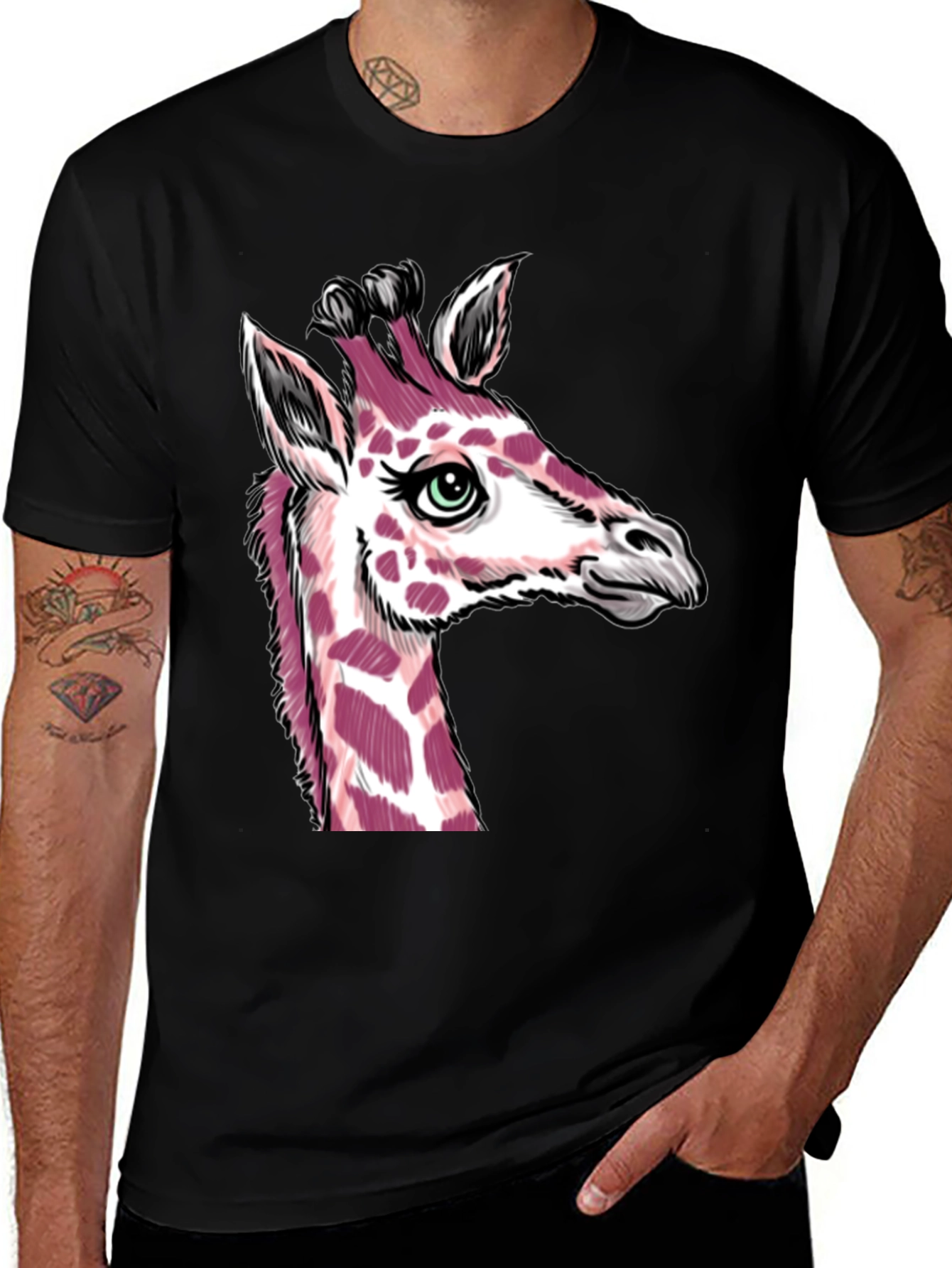 Giraffe Graphic T-Shirt - Unique Animal Design