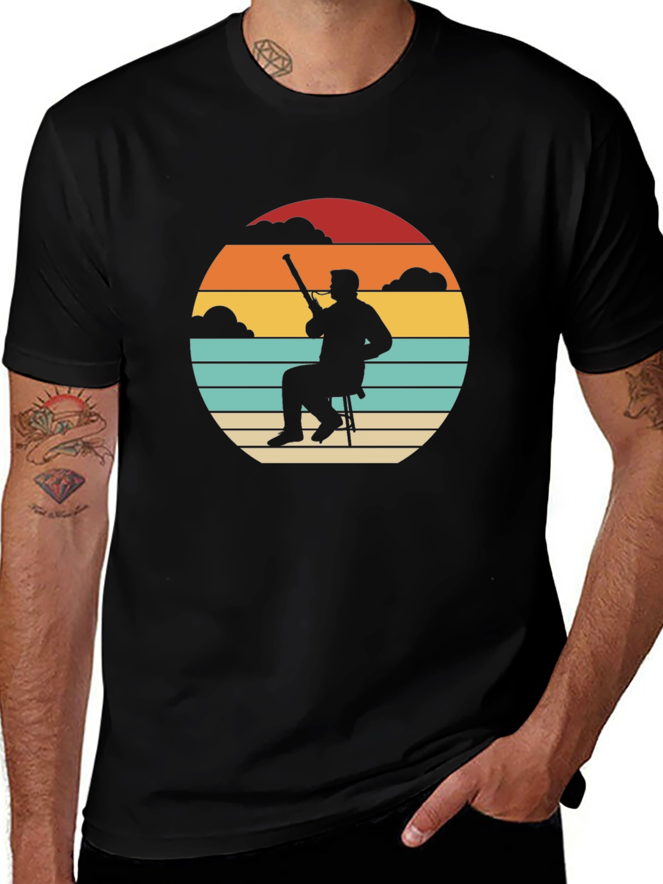 Variant 28 of Retro Sunset Silhouette T-Shirt