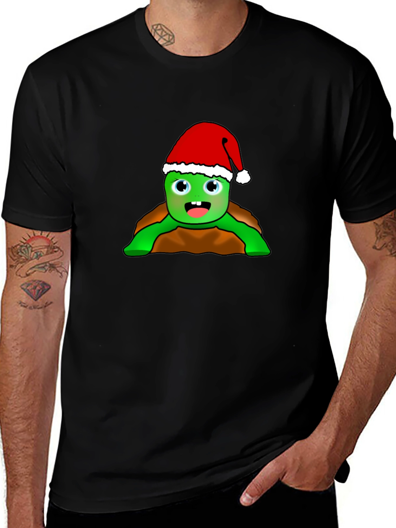 Variant 27 of Festive Turtle Graphic Tee - Holiday Cheer!