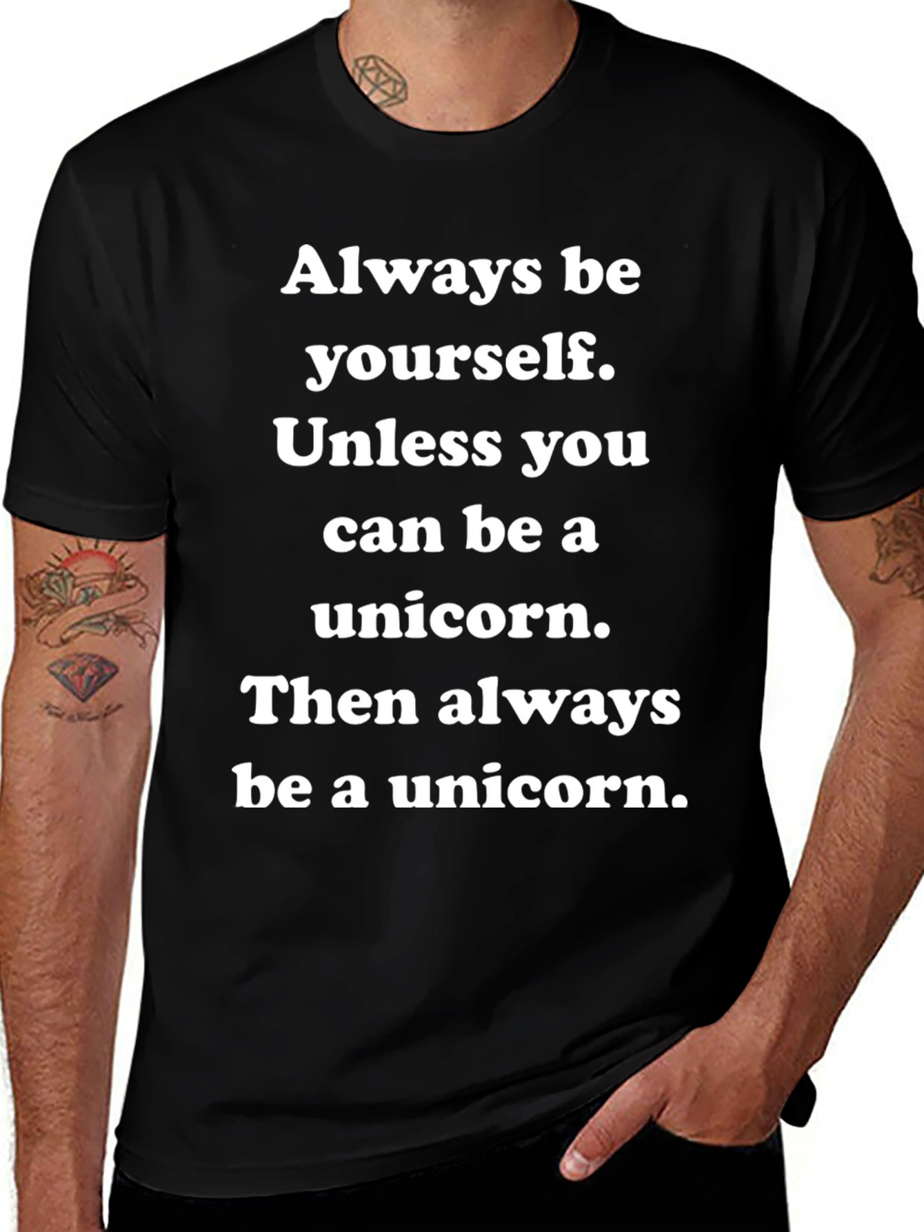 Variant 29 of Unicorn Graphic Tee - Always Be Yourself T-Shirt