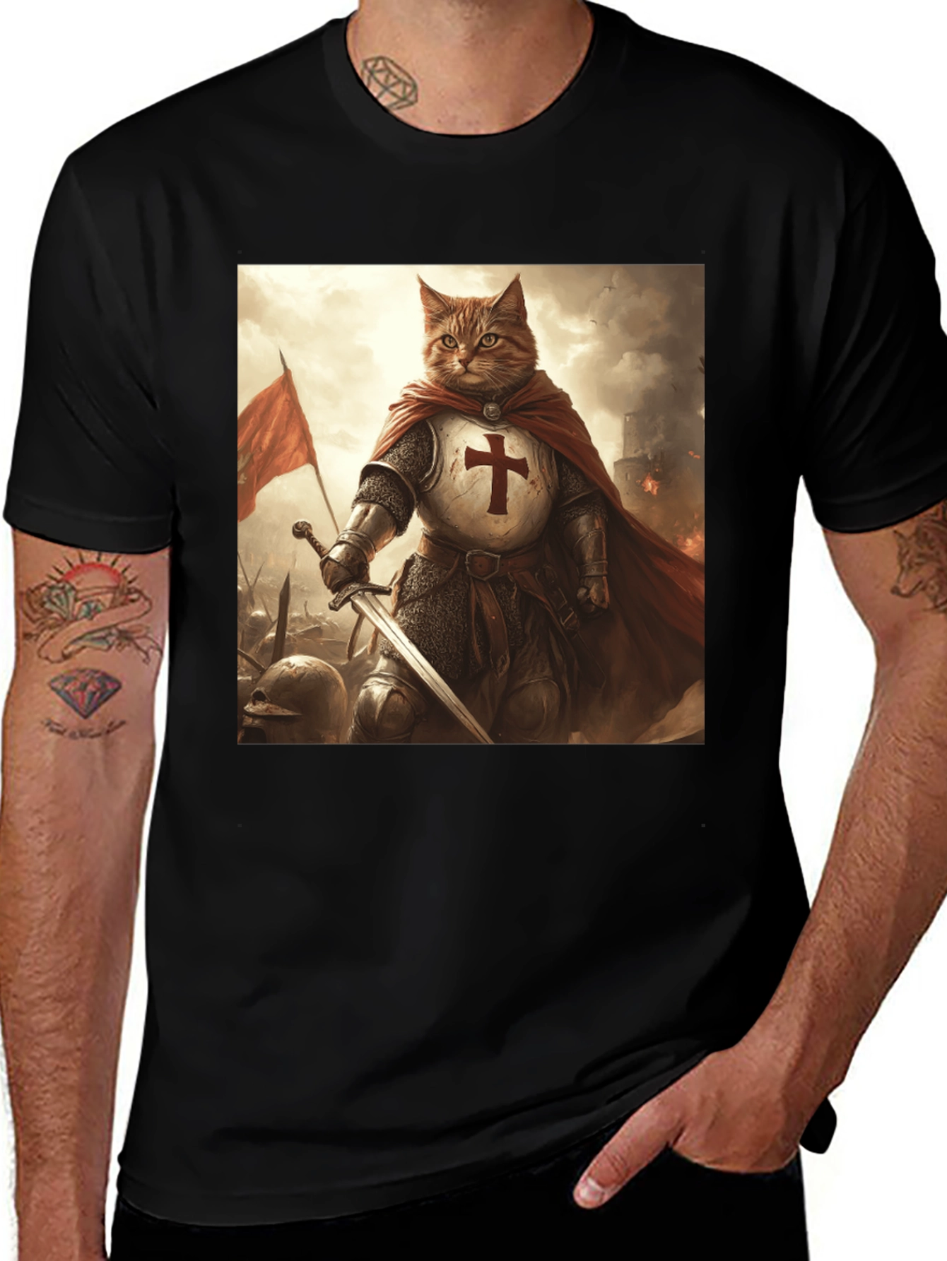 Variant 29 of Cat Knight T-Shirt