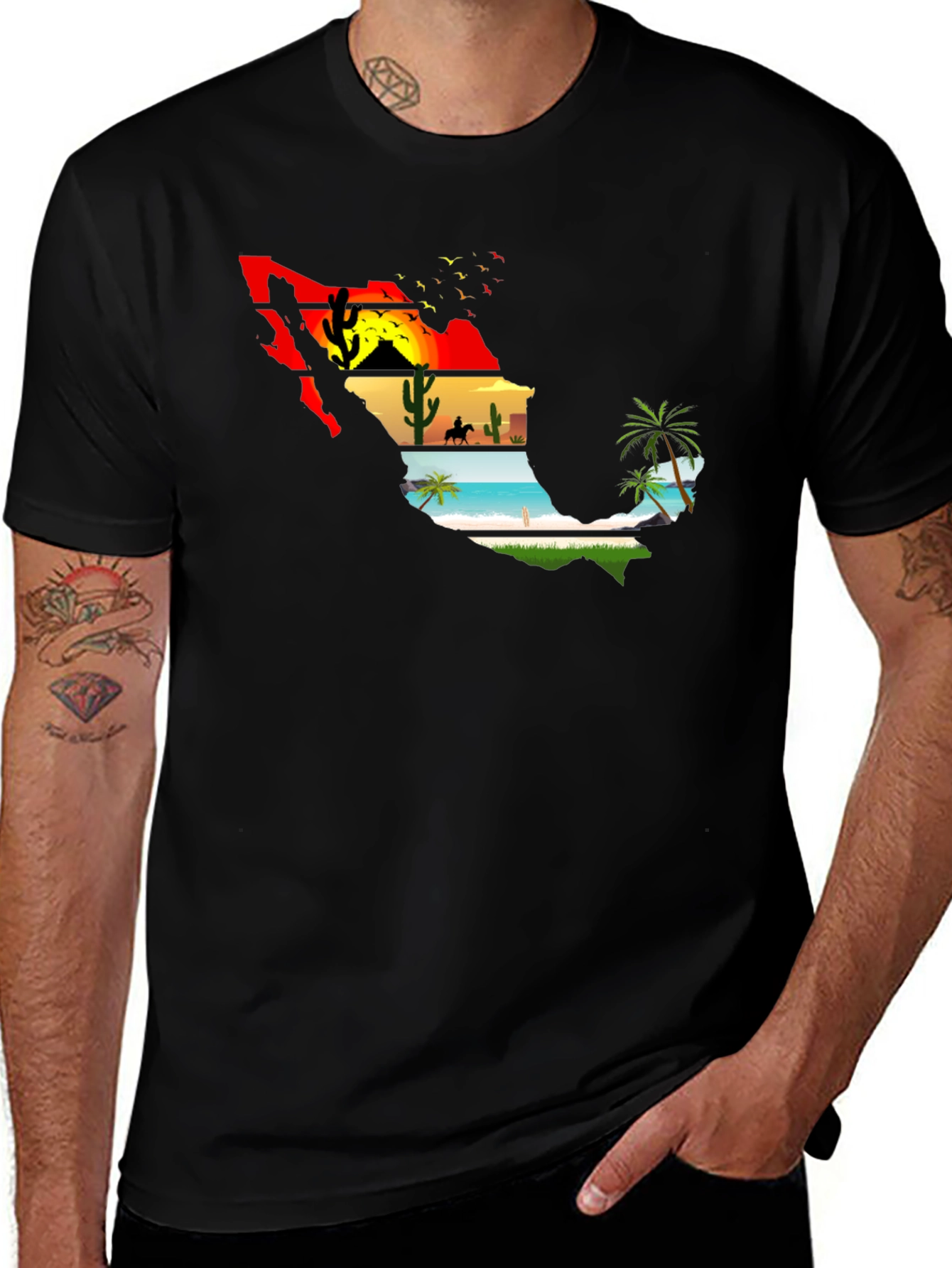 Mexico Graphic Black T-Shirt