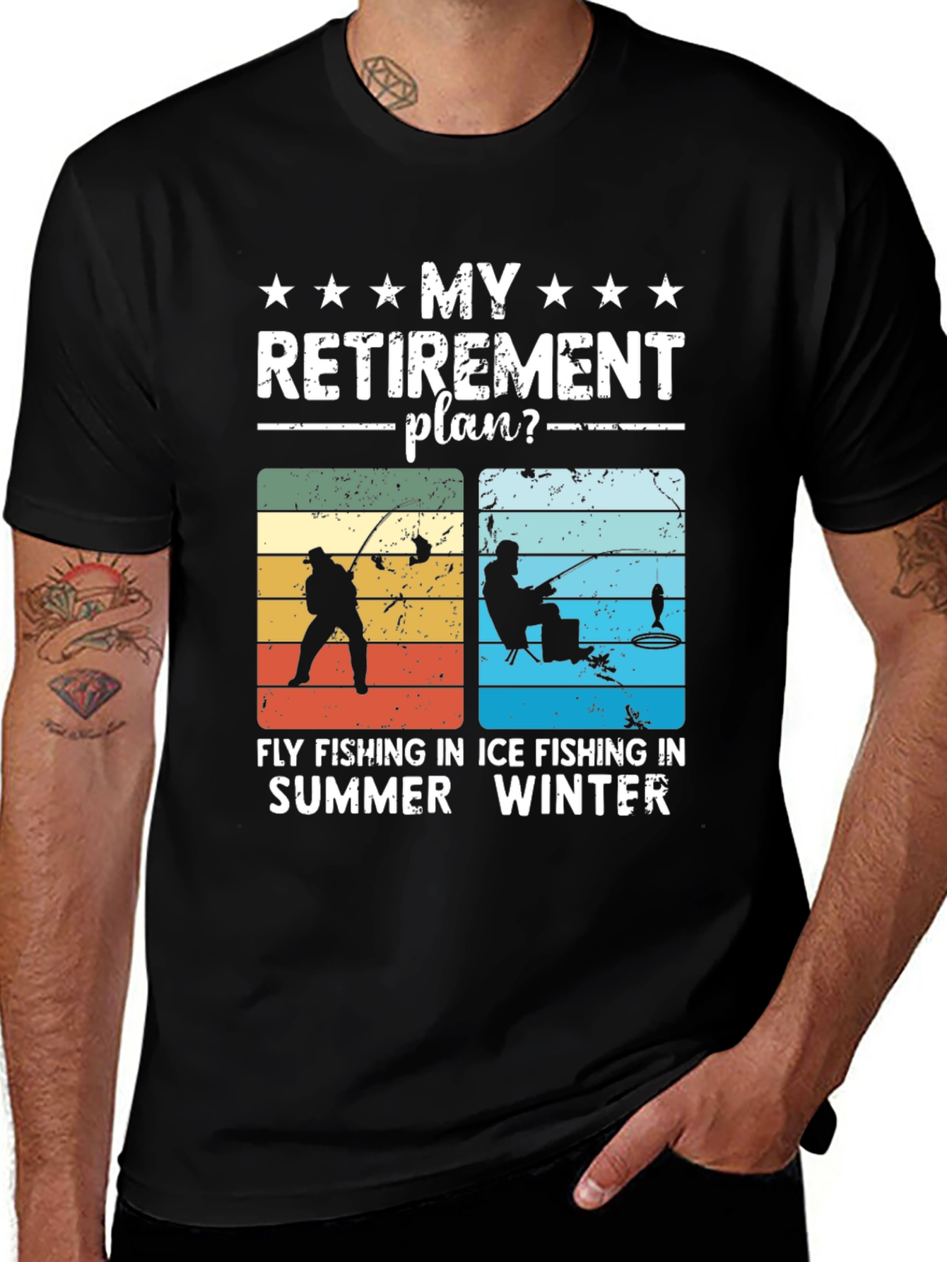 Variant 30 of My Retirement Plan Fishing Graphic Tee
