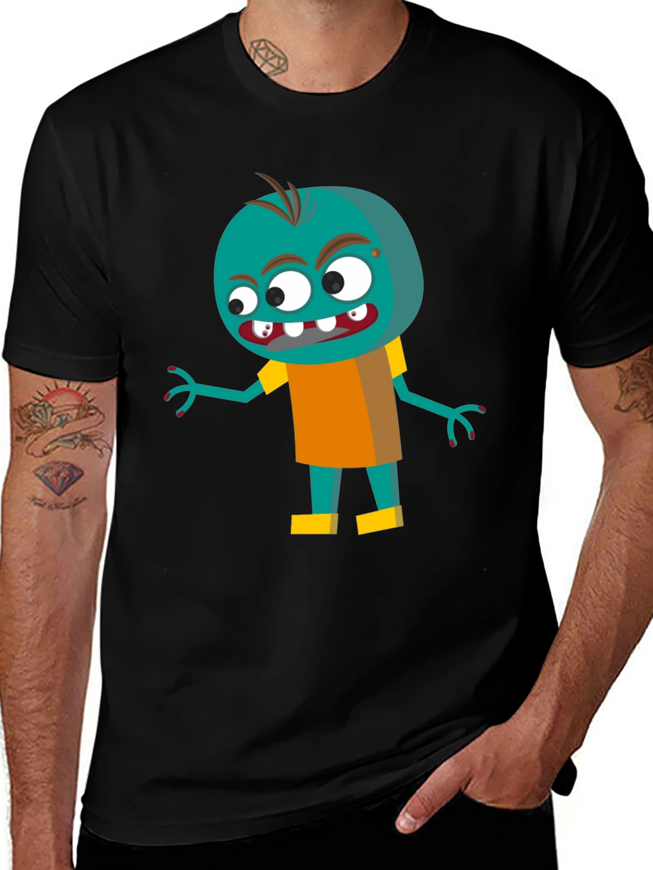 Variant 11 of Cartoon Zombie Graphic Tee - Fun & Spooky!