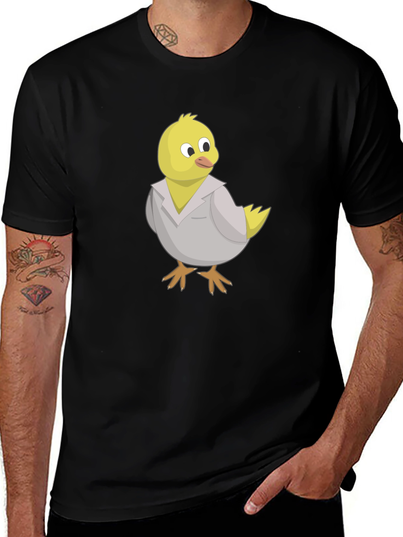 Variant 29 of Funny Chicken in Lab Coat Graphic T-Shirt