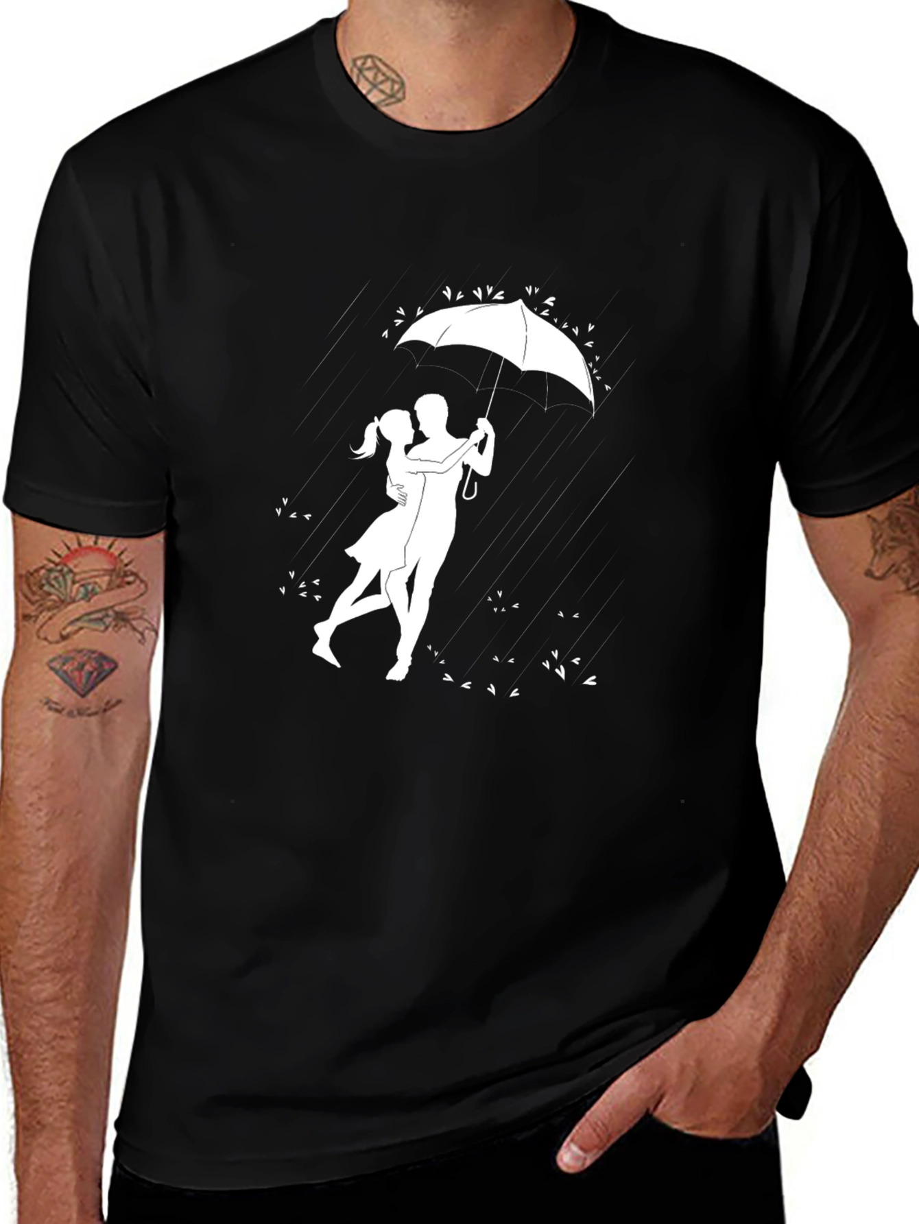 Variant 21 of Romantic Rain Dance Black Graphic Tee