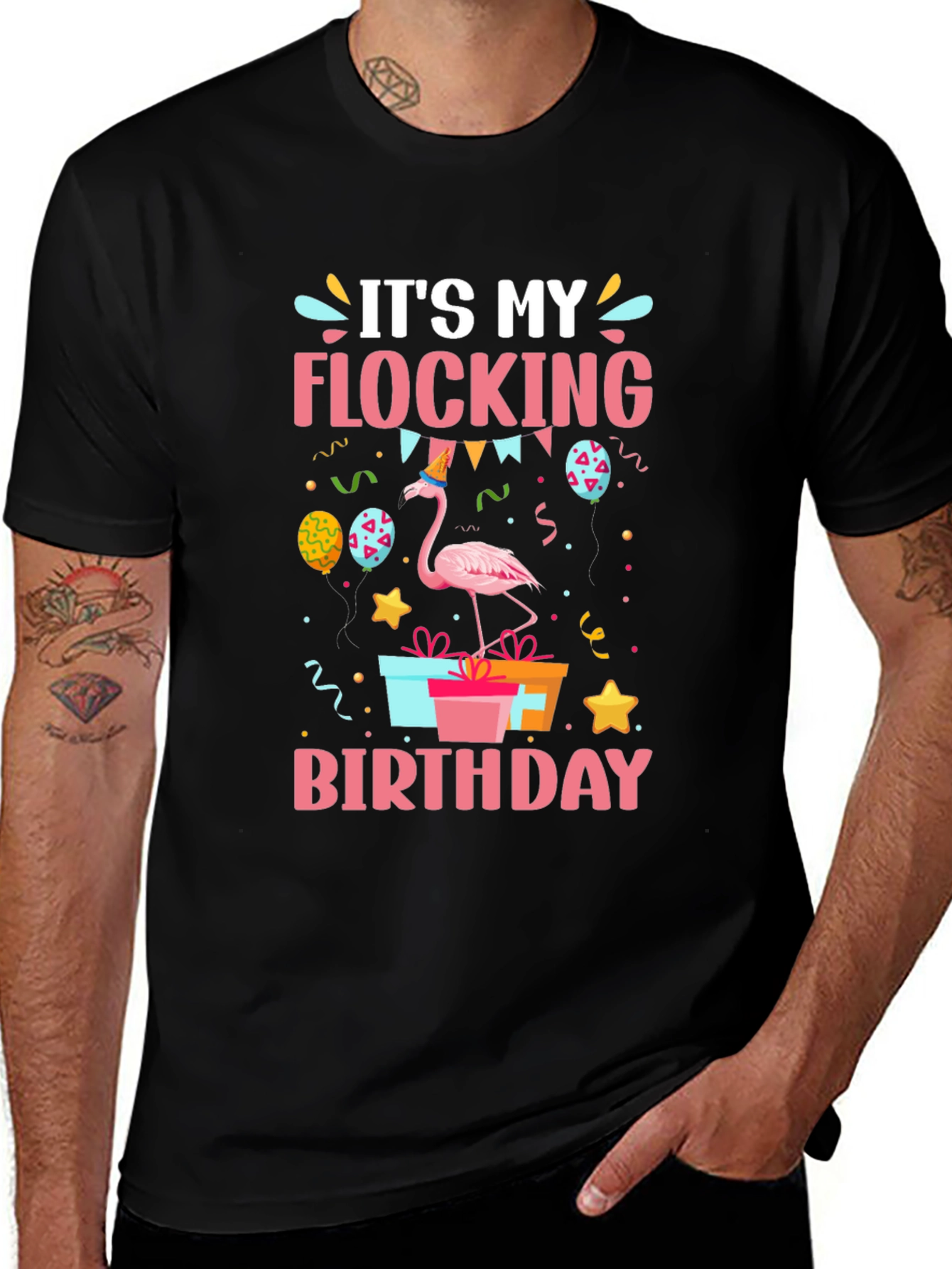 Variant 12 of It's My Flocking Birthday T-Shirt