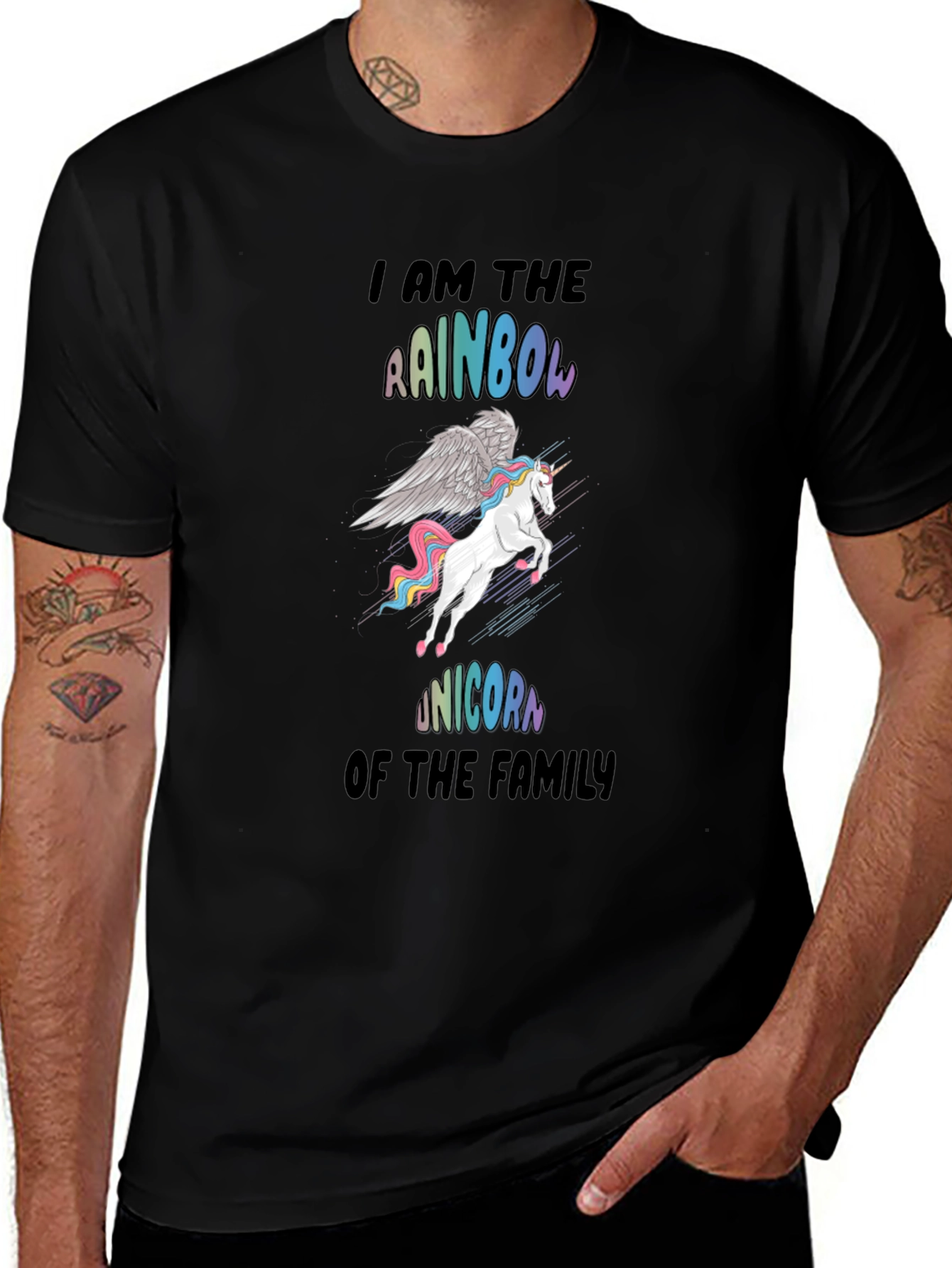 Variant 28 of Rainbow Unicorn Family T-Shirt