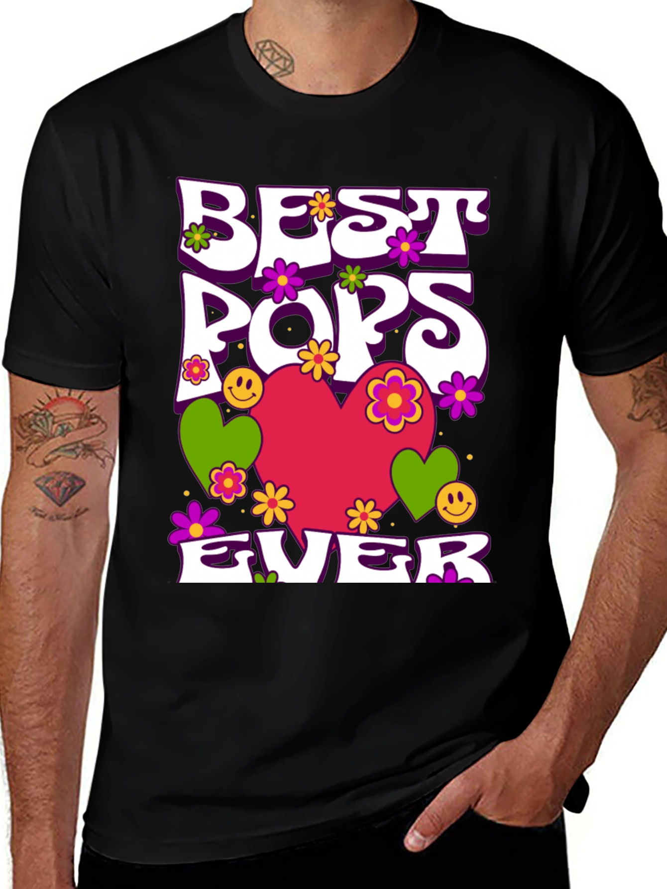 Black Best Pops Ever Graphic T-Shirt main image