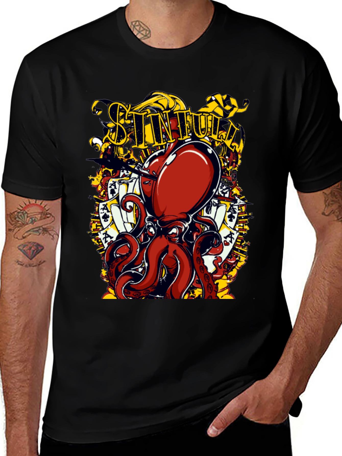 Variant 27 of Sinful Octopus Graphic Tee