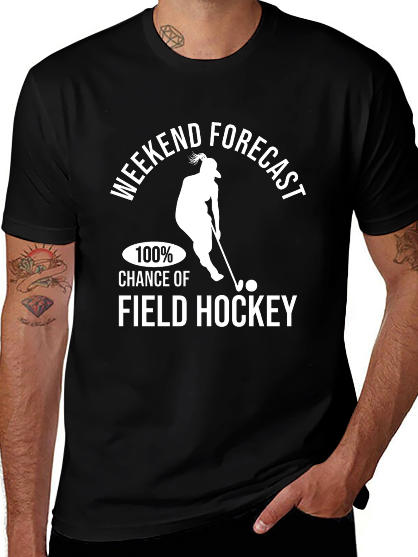 Weekend Forecast Field Hockey T-Shirt