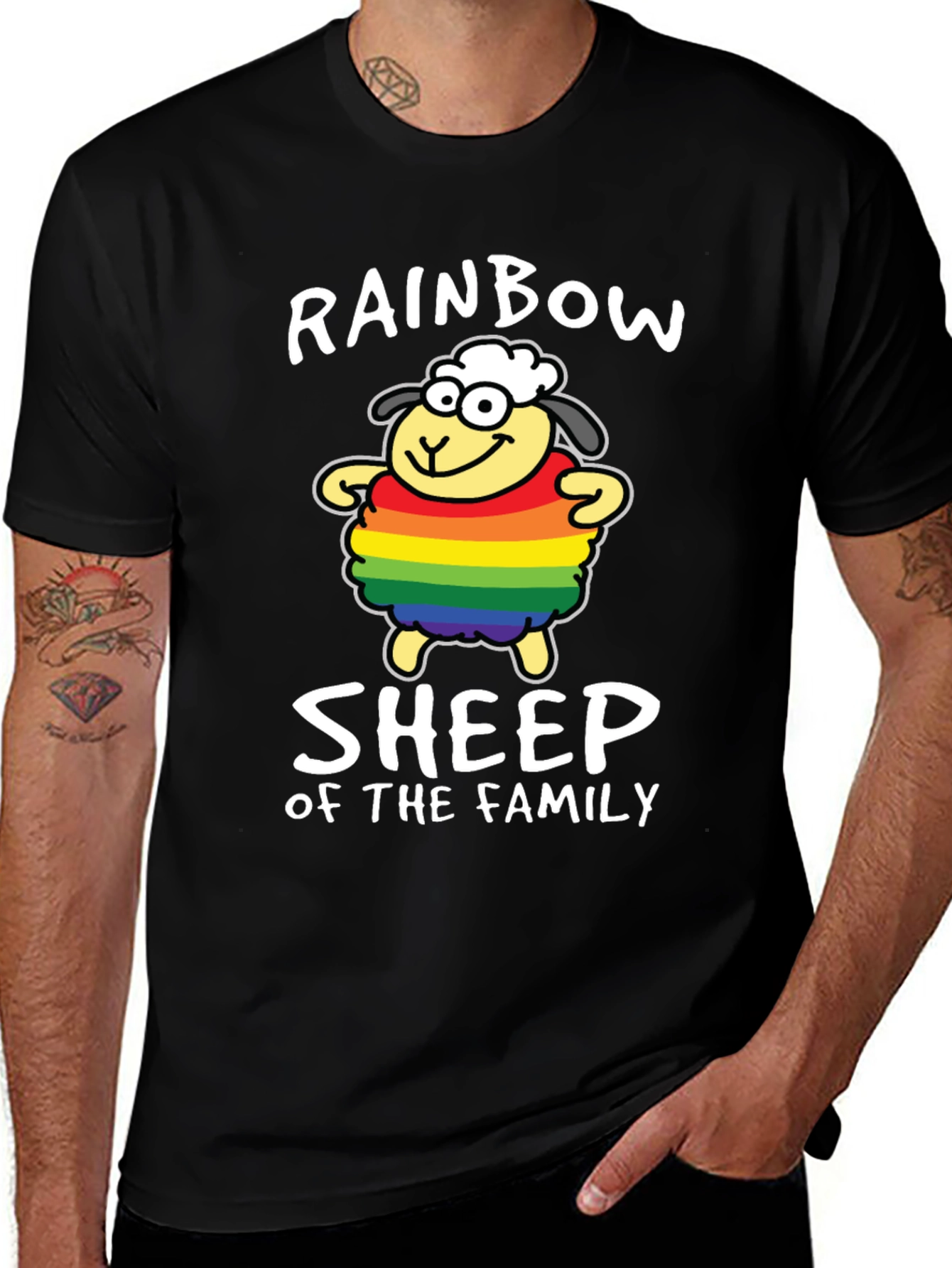Variant 9 of Rainbow Sheep of the Family T-Shirt