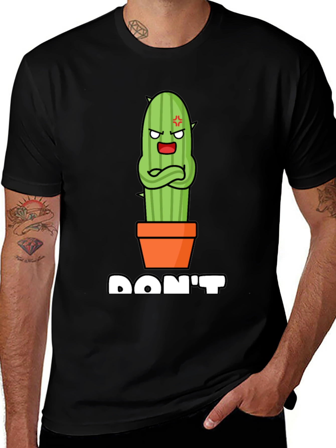 Variant 26 of Grumpy Cactus Graphic T-Shirt - "Don't"