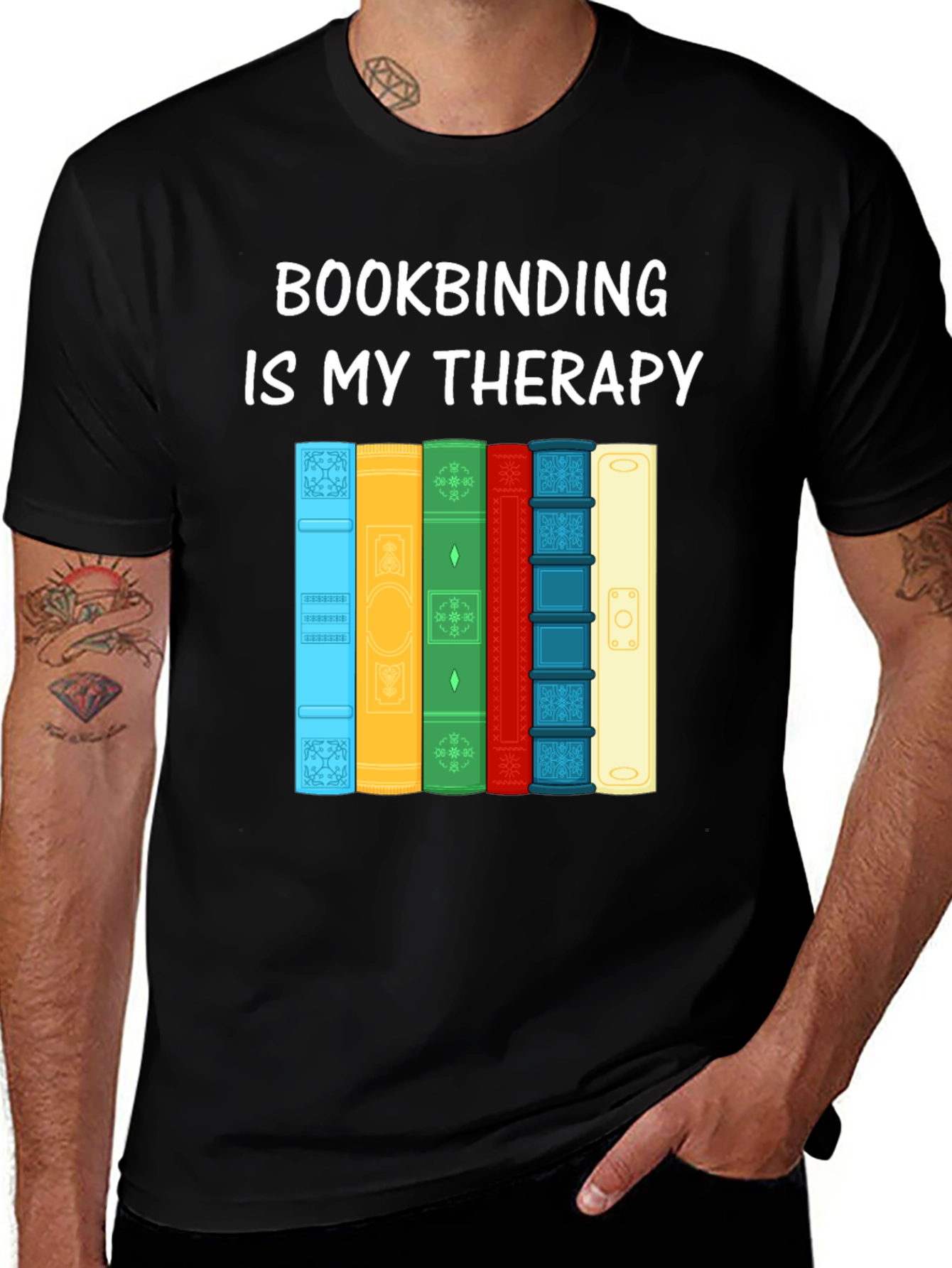 Variant 30 of Bookbinding is My Therapy Graphic Tee