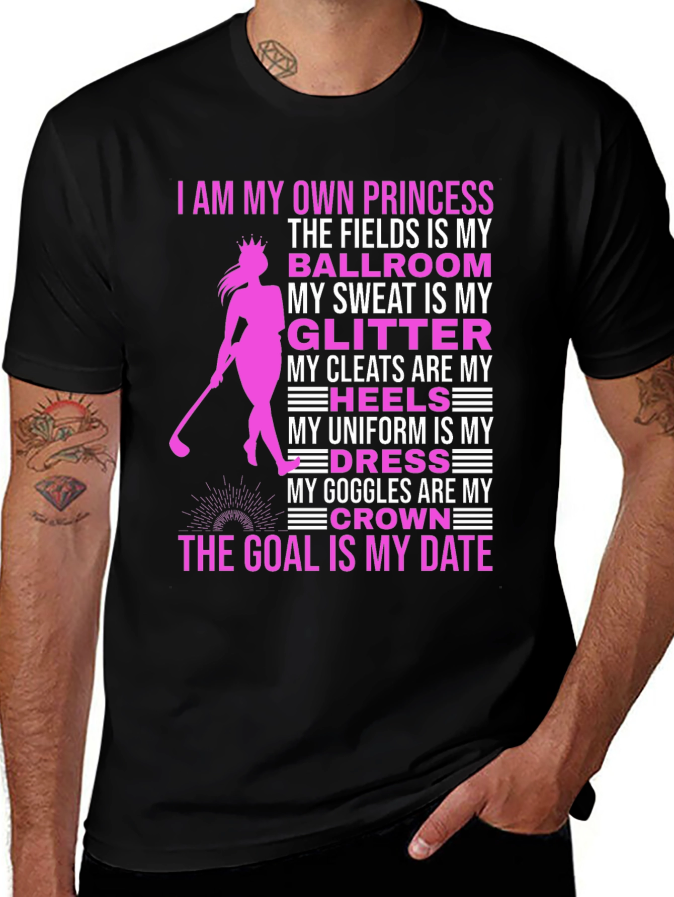 Variant 16 of Princess Golfer T-Shirt: Fields Are My Ballroom