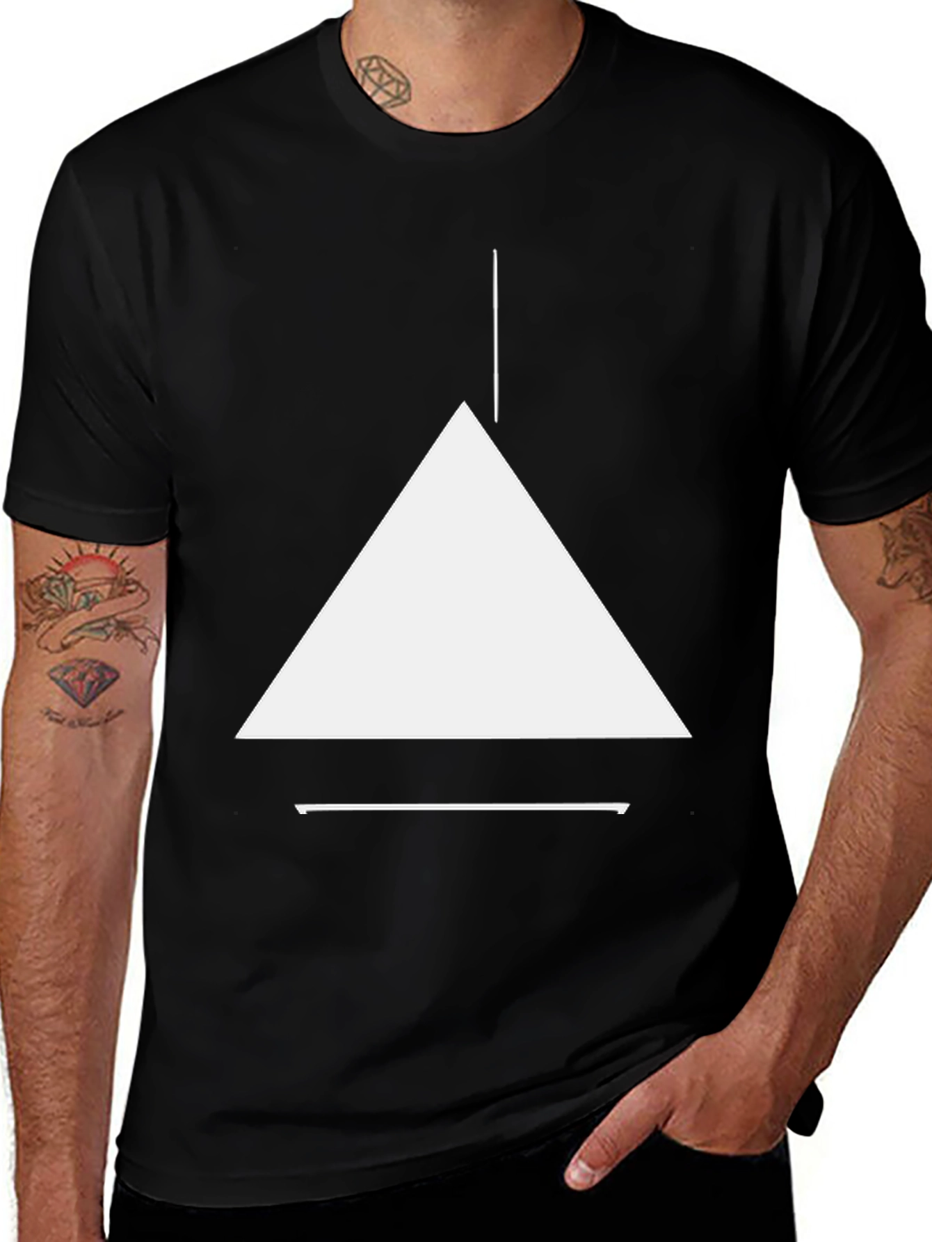 Variant 24 of Minimalist Geometric Black T-Shirt