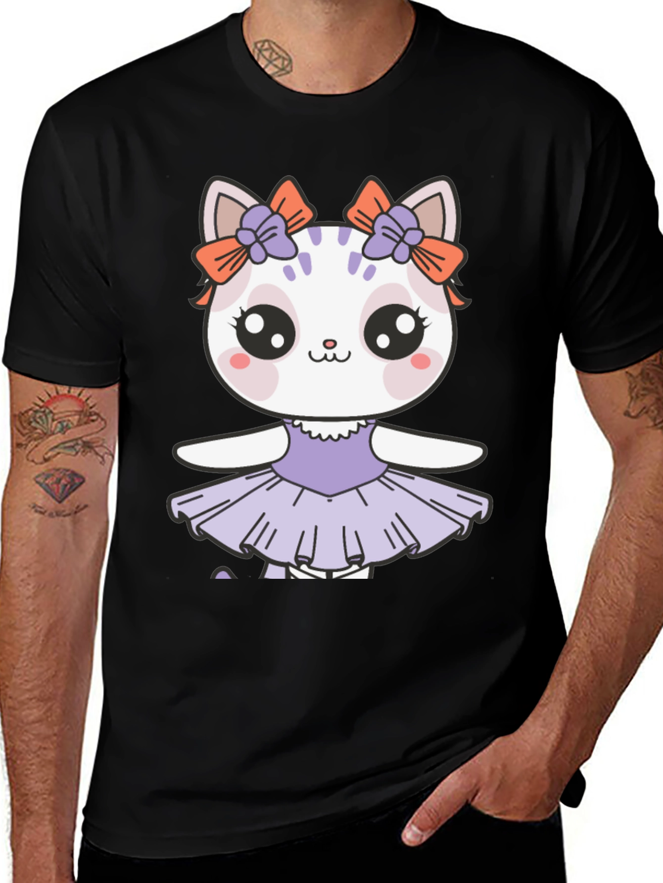Variant 22 of Cute Kawaii Cat Ballerina T-Shirt
