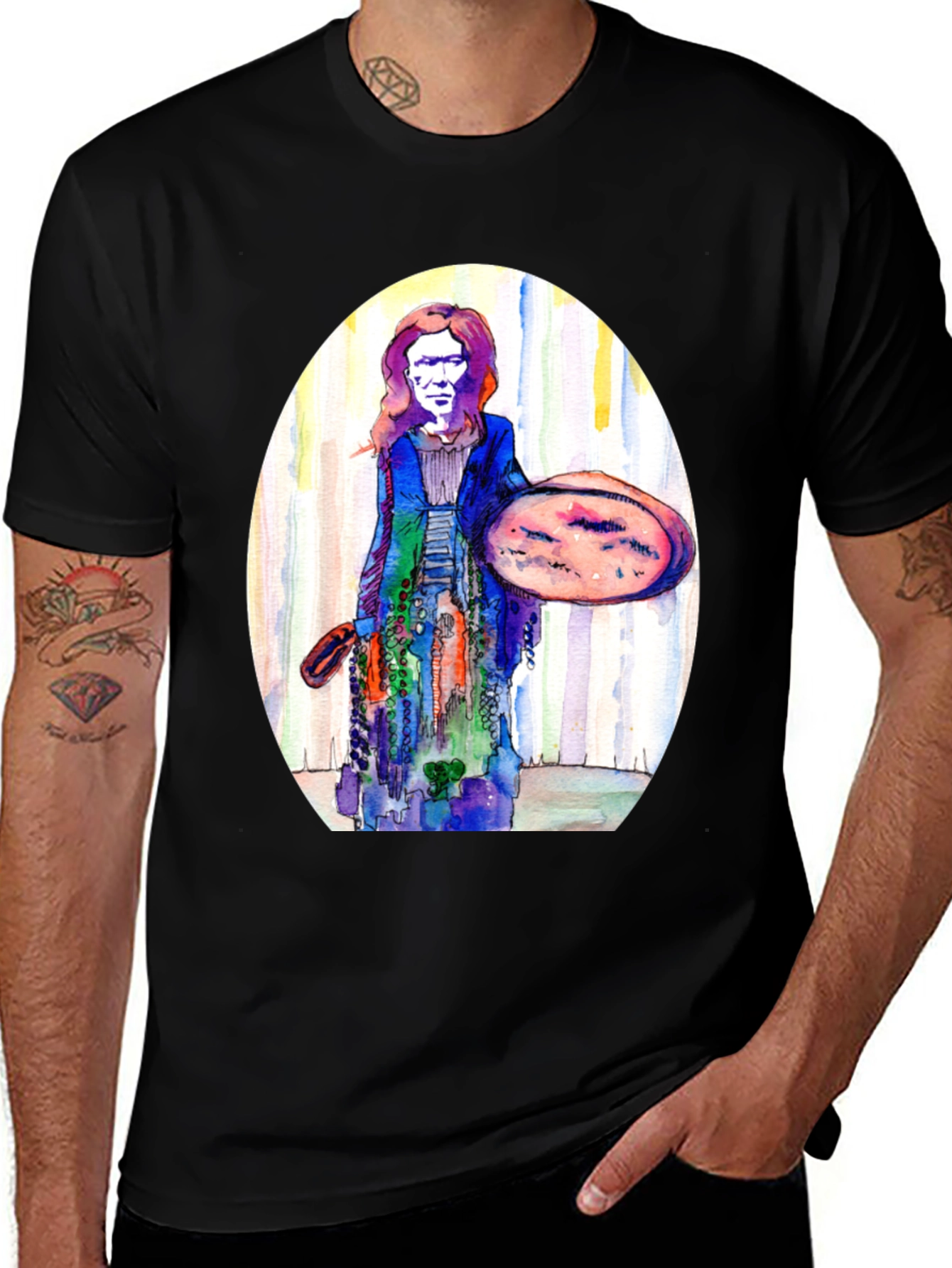 Variant 21 of Watercolor Portrait Graphic Tee - Unisex