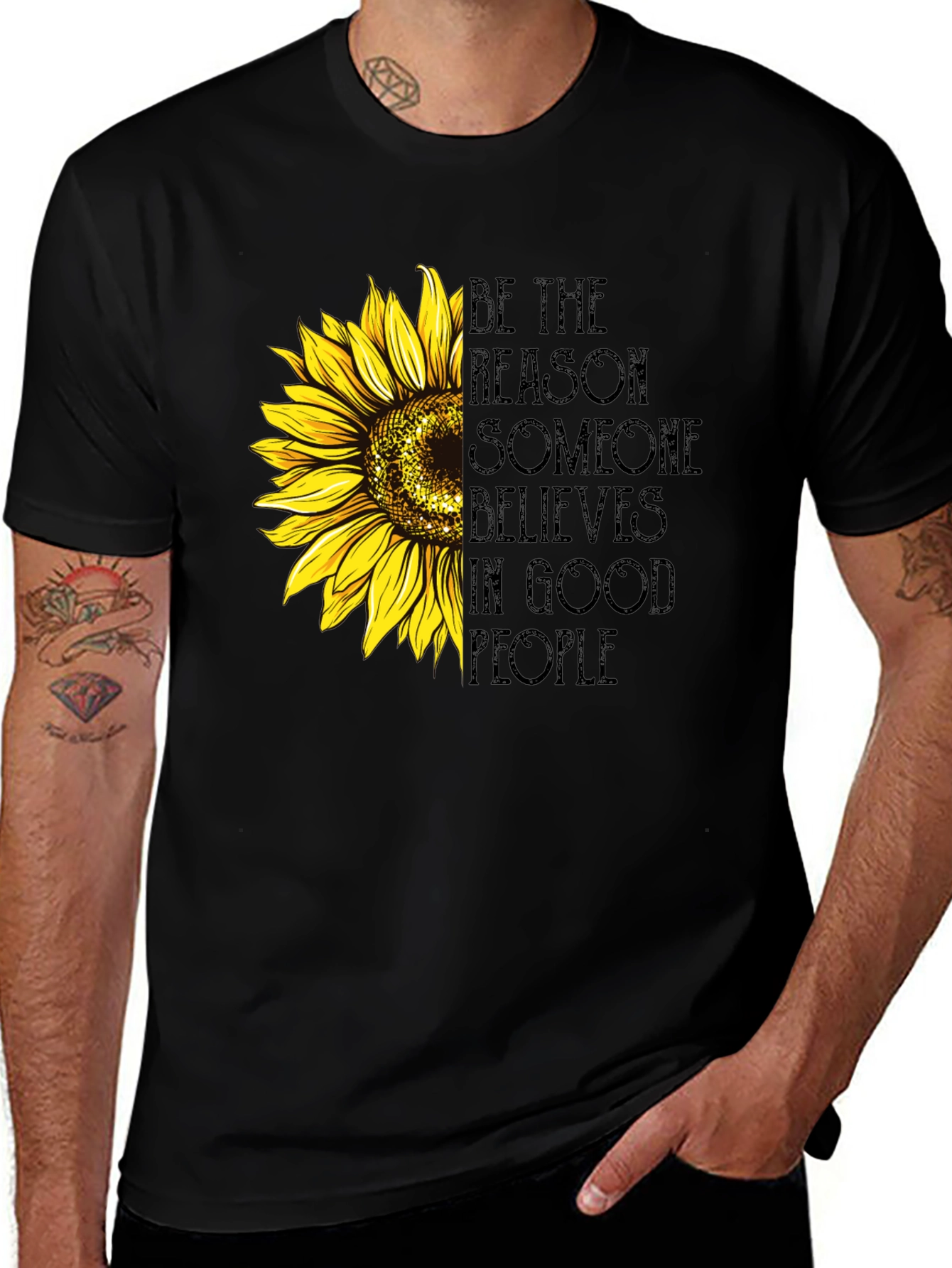 Variant 26 of Sunflower Graphic Tee - Be the Reason T-Shirt