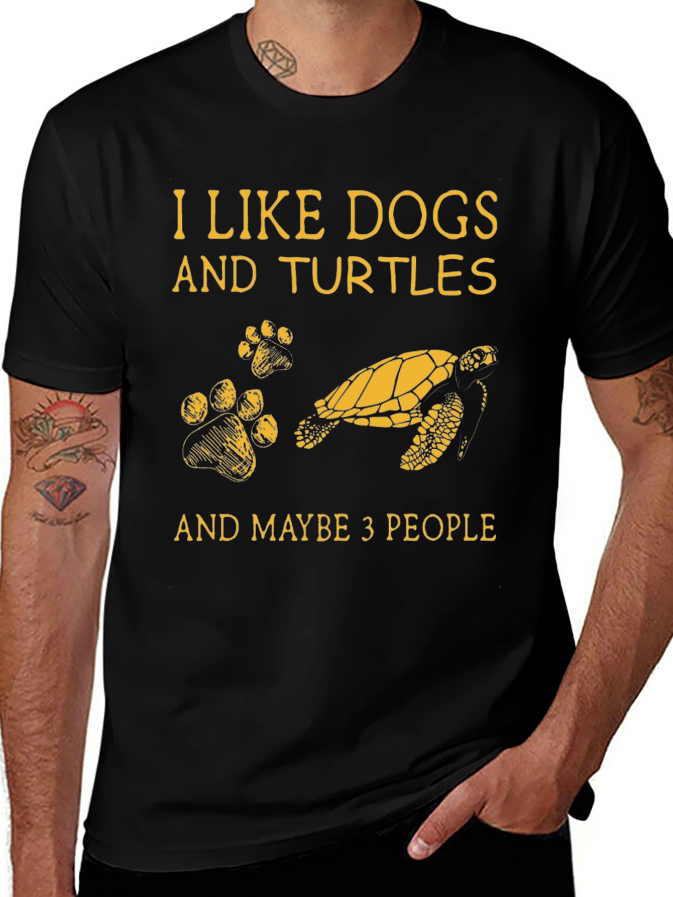 Variant 4 of I Like Dogs and Turtles T-Shirt
