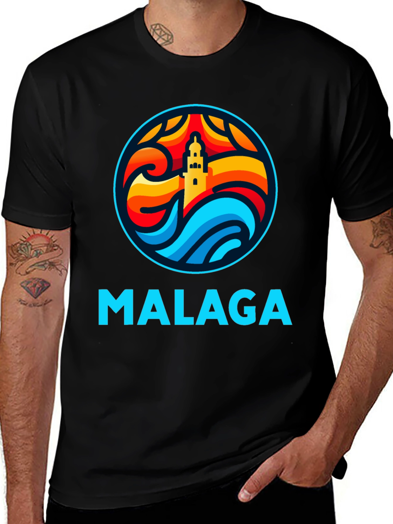Malaga Spain T-Shirt Coastal Graphic Tee
