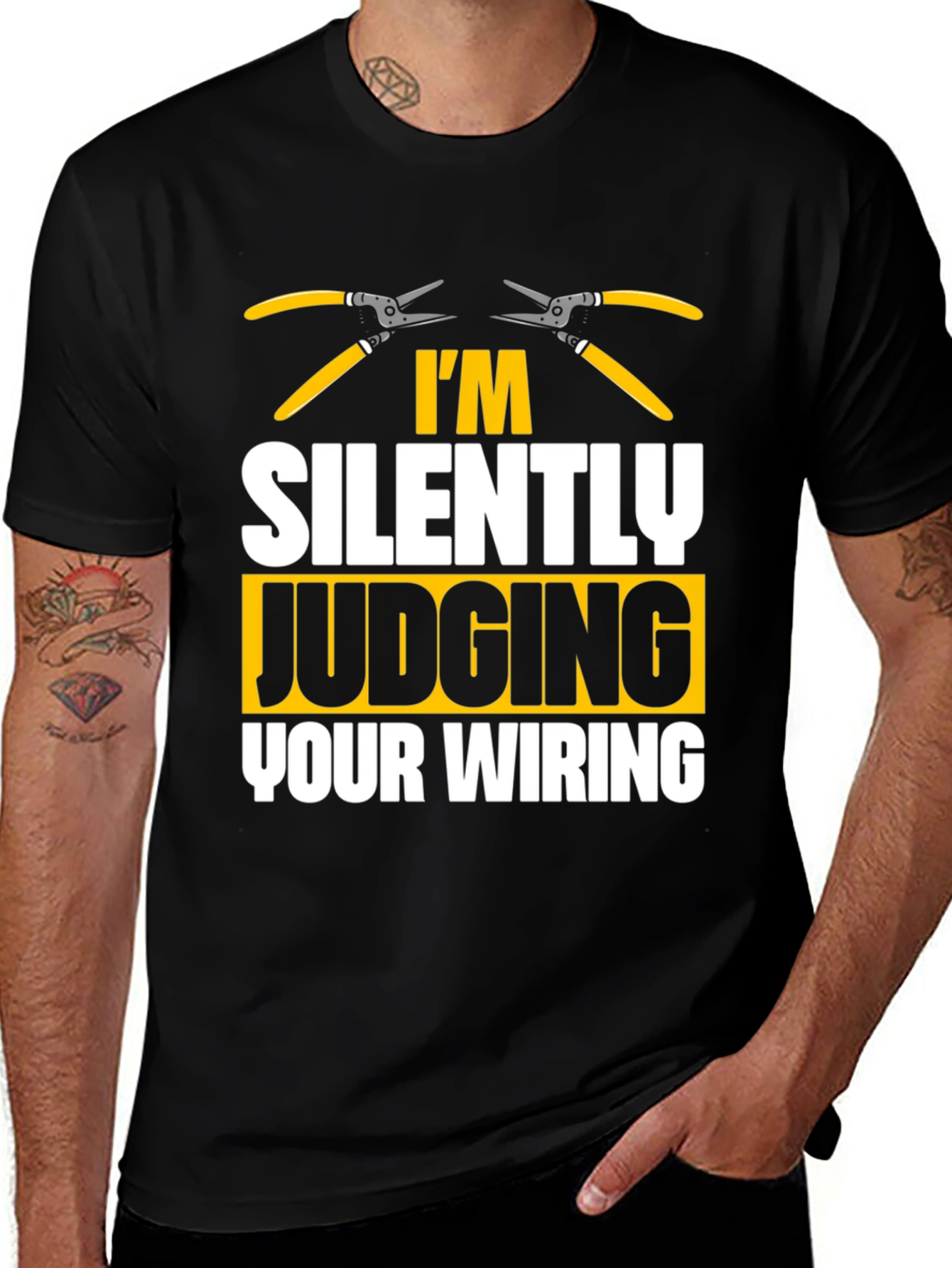 Variant 17 of I'm Silently Judging Your Wiring Graphic T-Shirt