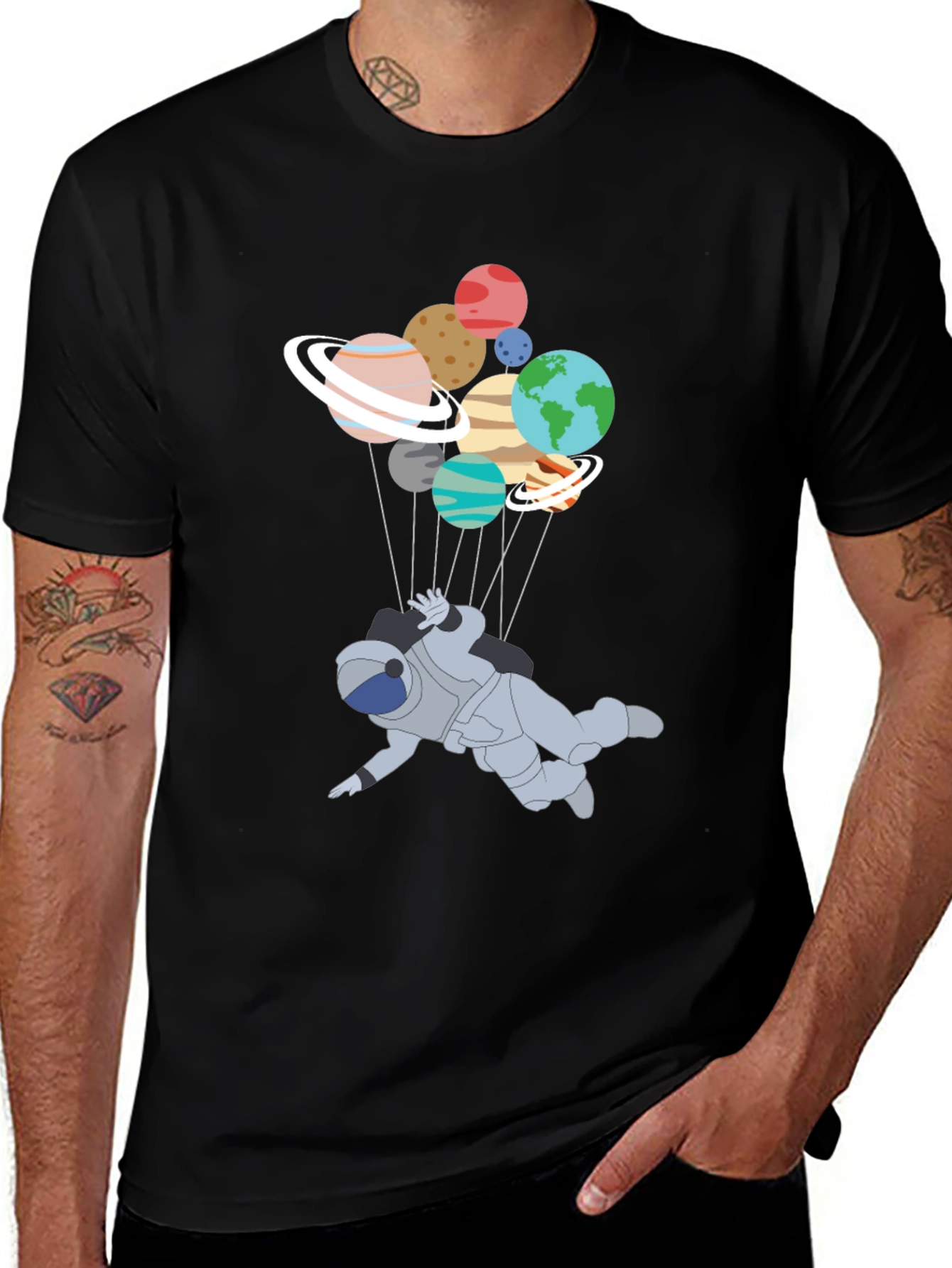 Variant 9 of Astronaut Planet T-Shirt - Unique Graphic Tee