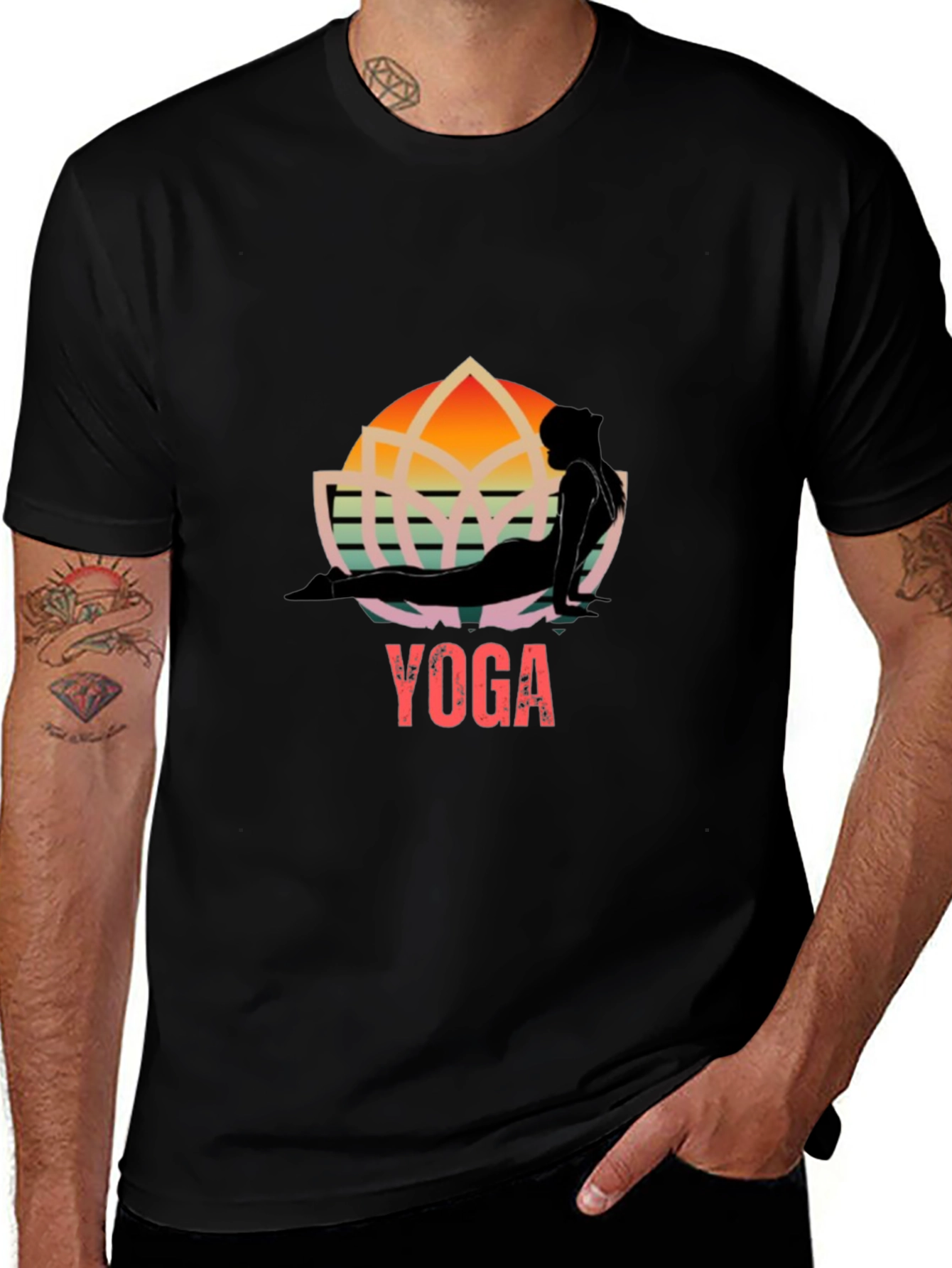 Variant 24 of Yoga Silhouette Graphic T-Shirt