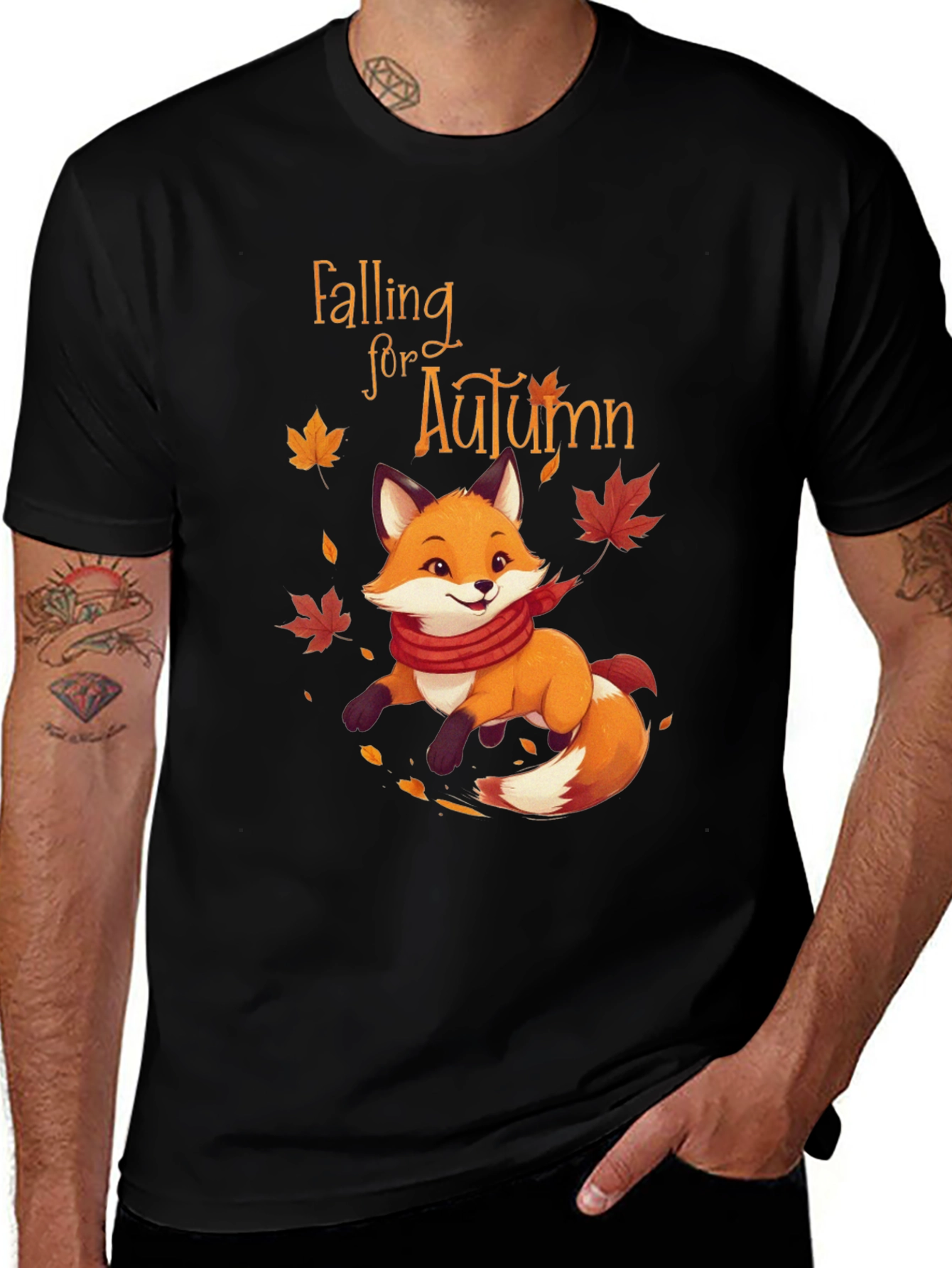 Variant 6 of Falling for Autumn Fox Graphic Tee - Unisex