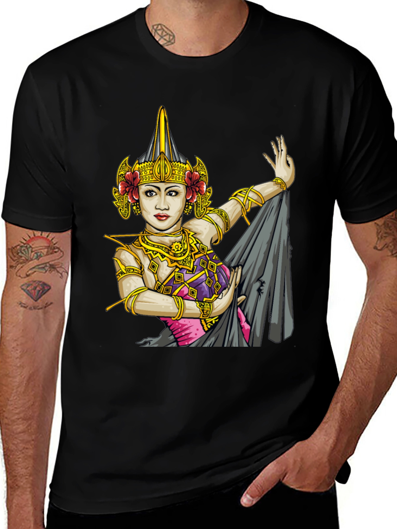 Variant 26 of Balinese Dancer Graphic T-Shirt