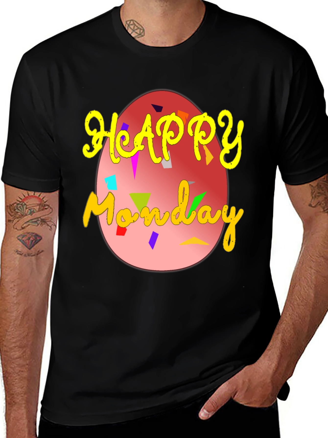 Variant 13 of Happy Monday Egg Graphic T-Shirt