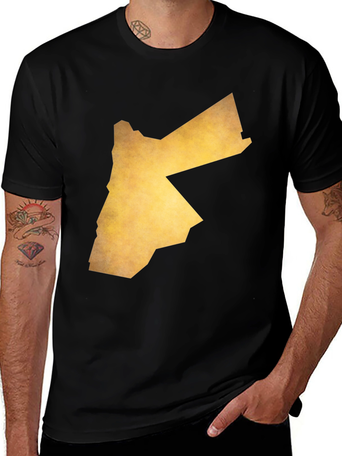 Jordan Map Graphic Tee - Black Casual T-Shirt