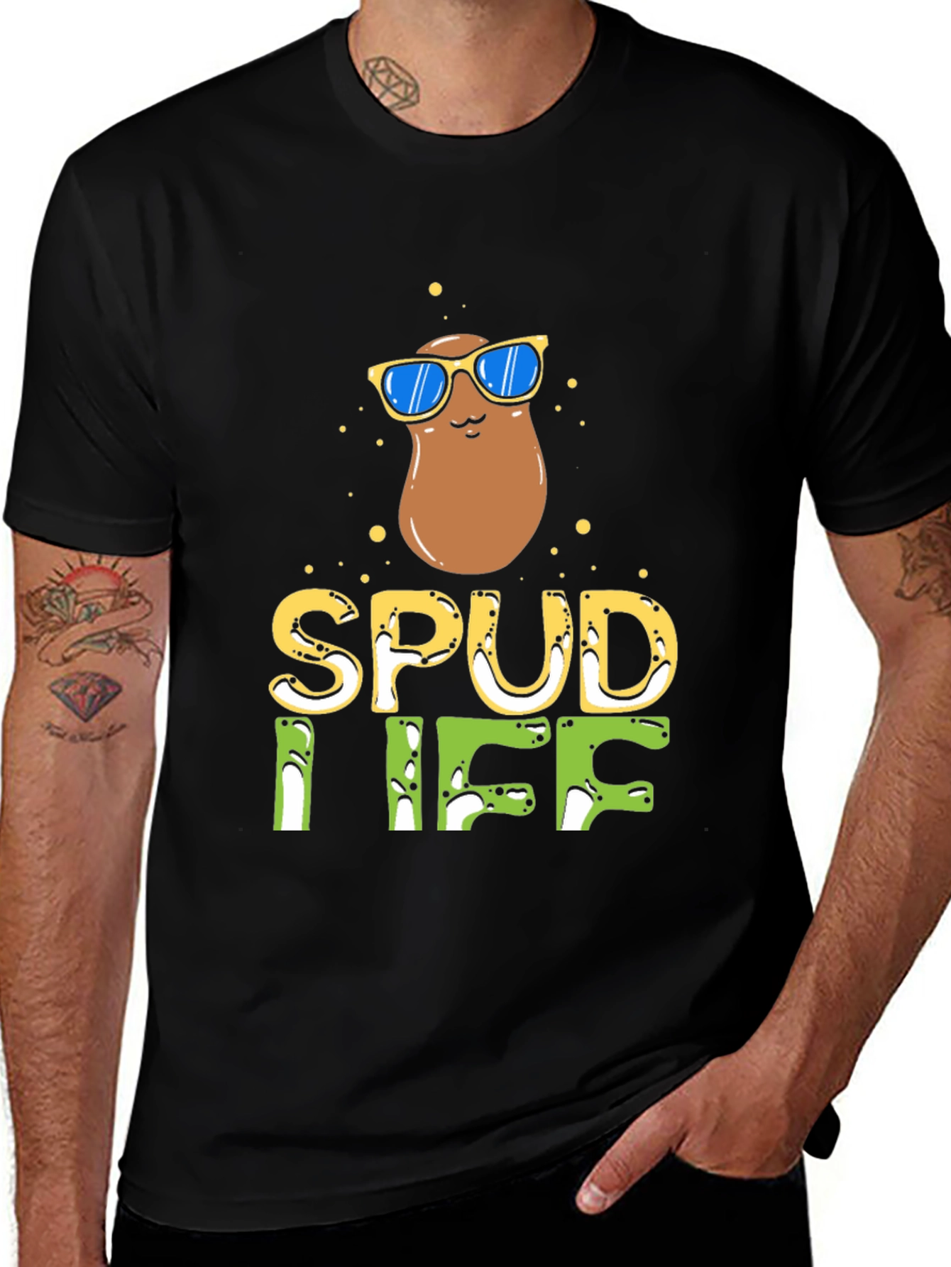 Variant 18 of Spud Life Graphic Tee - Potato Coolness