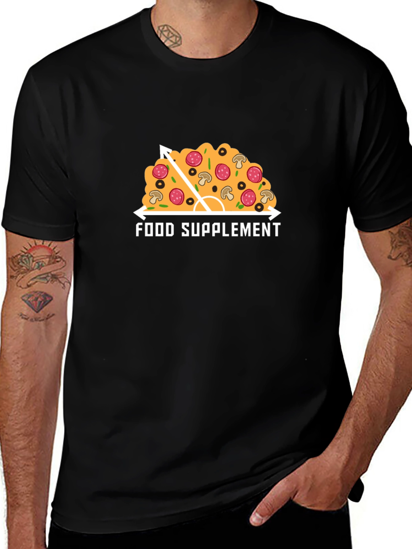 Variant 22 of Food Supplement Pizza Graphic T-Shirt
