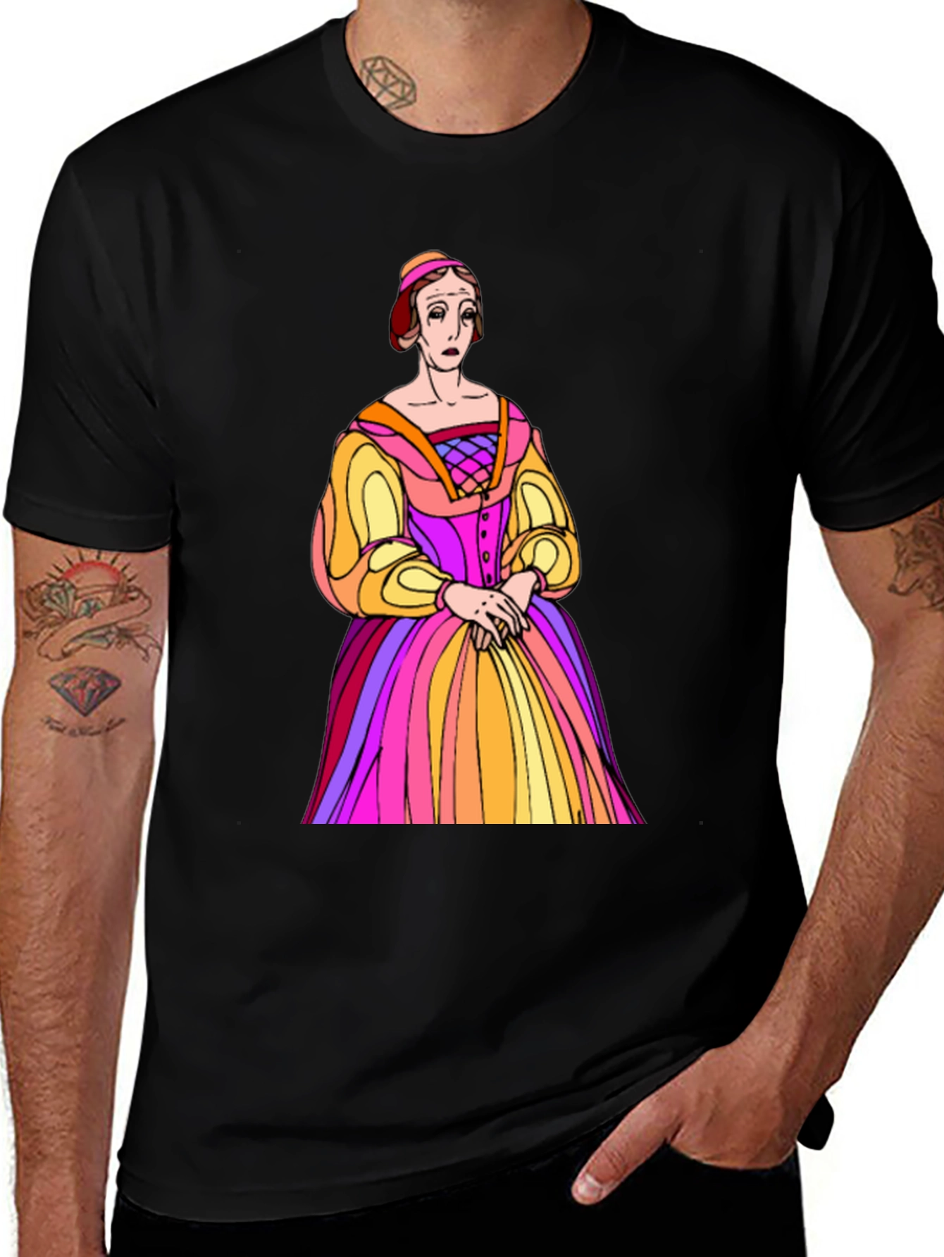 Variant 15 of Renaissance Portrait T-Shirt - Unique Art Tee