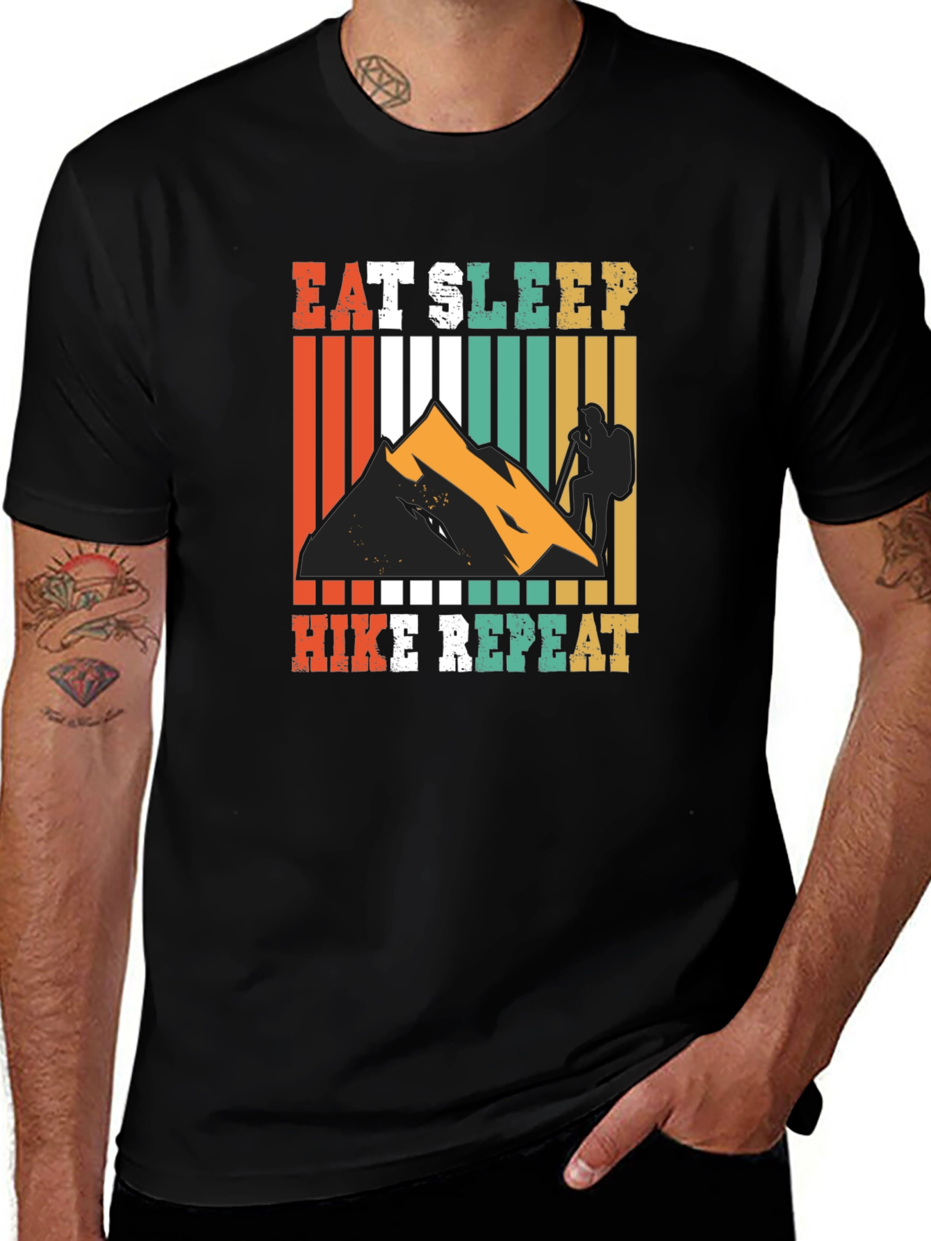 Variant 21 of Eat Sleep Hike Repeat Graphic Tee