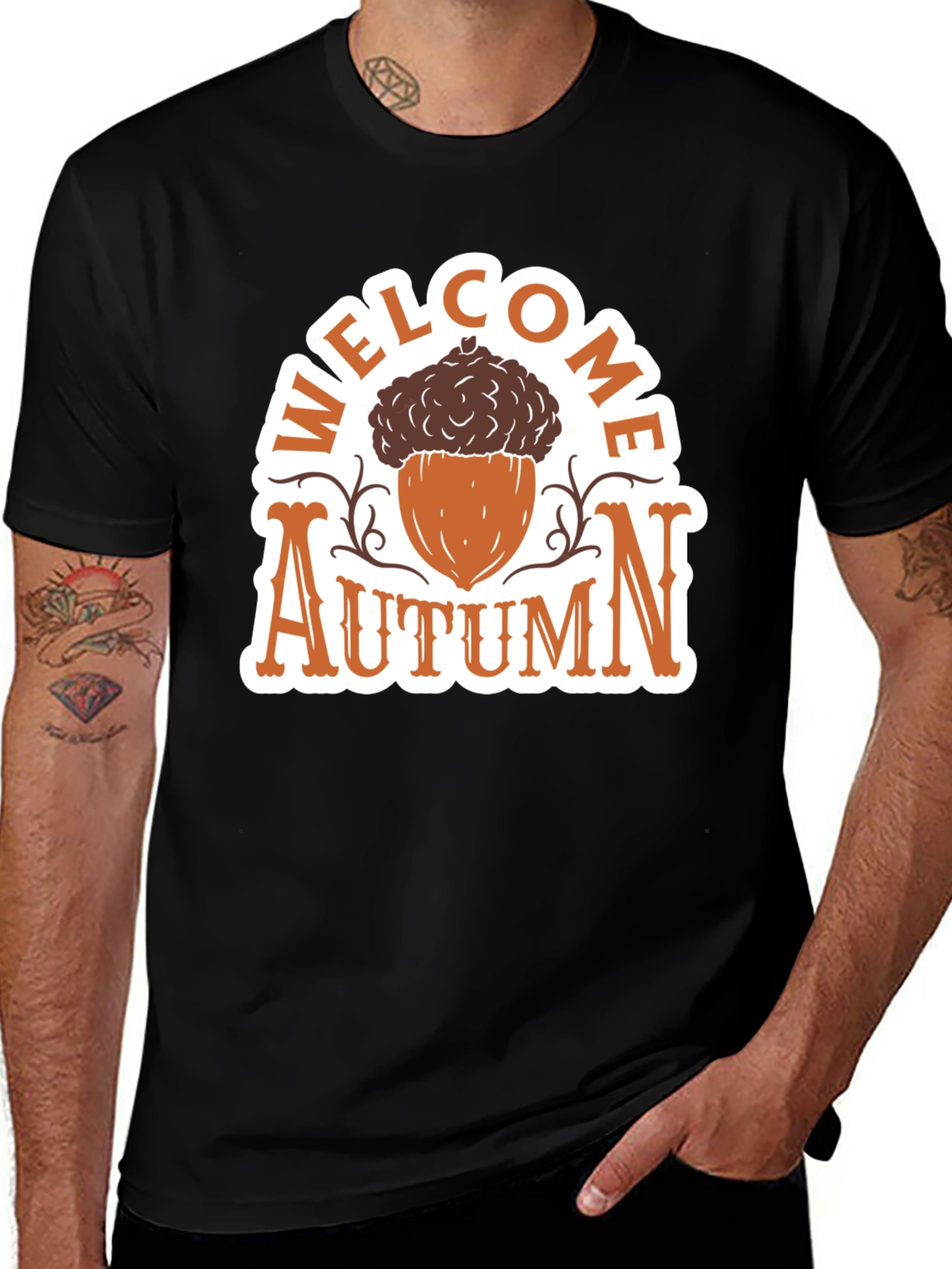 Variant 9 of Welcome Autumn Graphic Tee - Fall Season Style