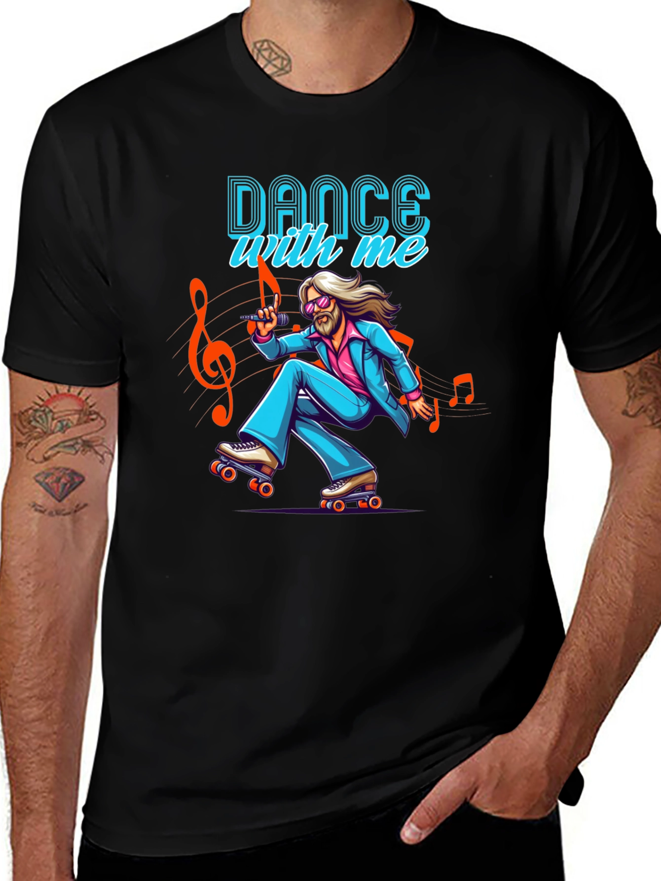 Variant 4 of Retro Roller Disco T-Shirt - Dance With Me!