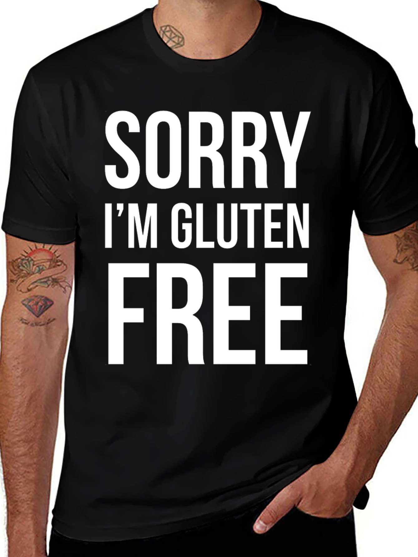 Variant 5 of Sorry I'm Gluten Free Black T-Shirt