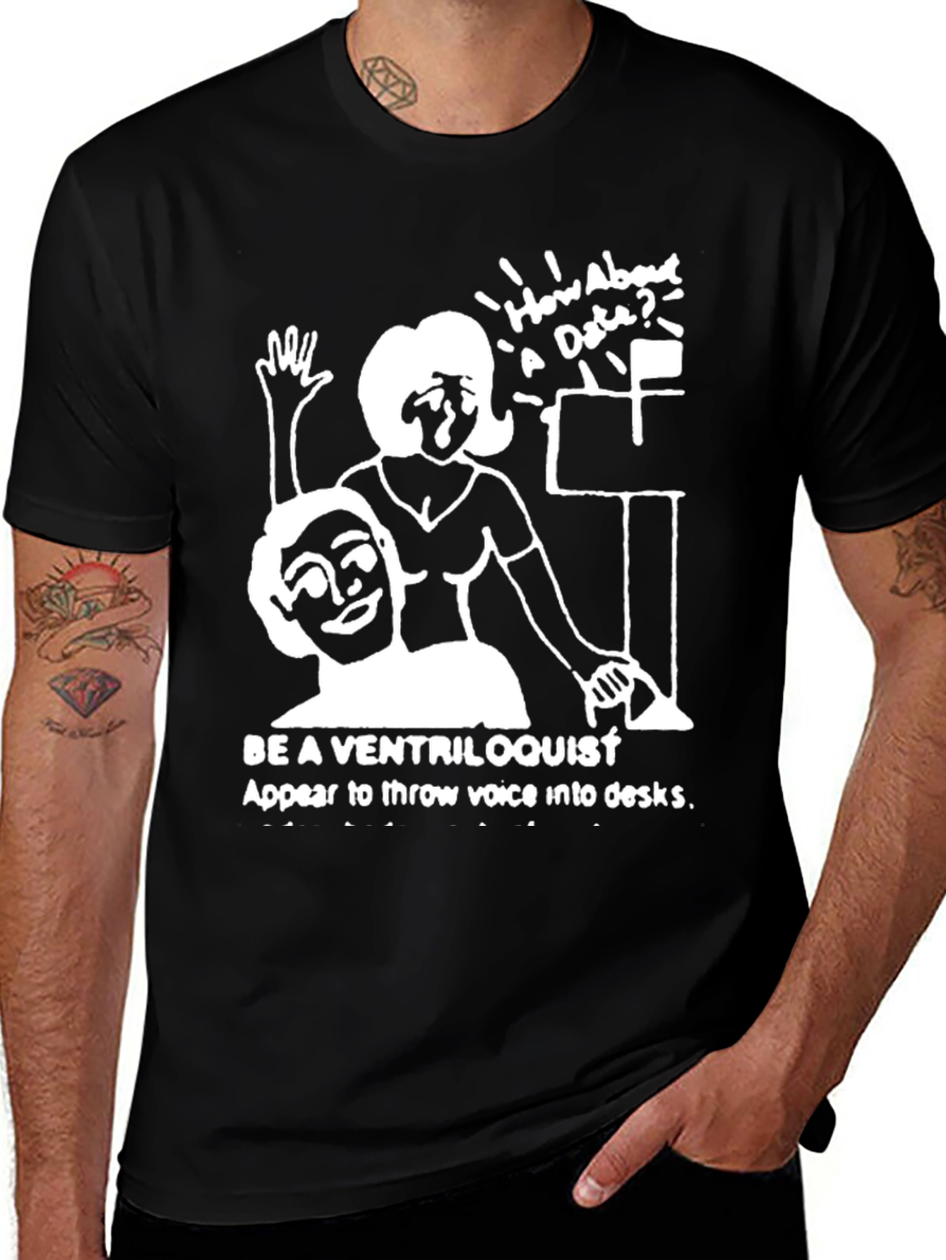 Variant 26 of Ventriloquist Humor Graphic T-Shirt