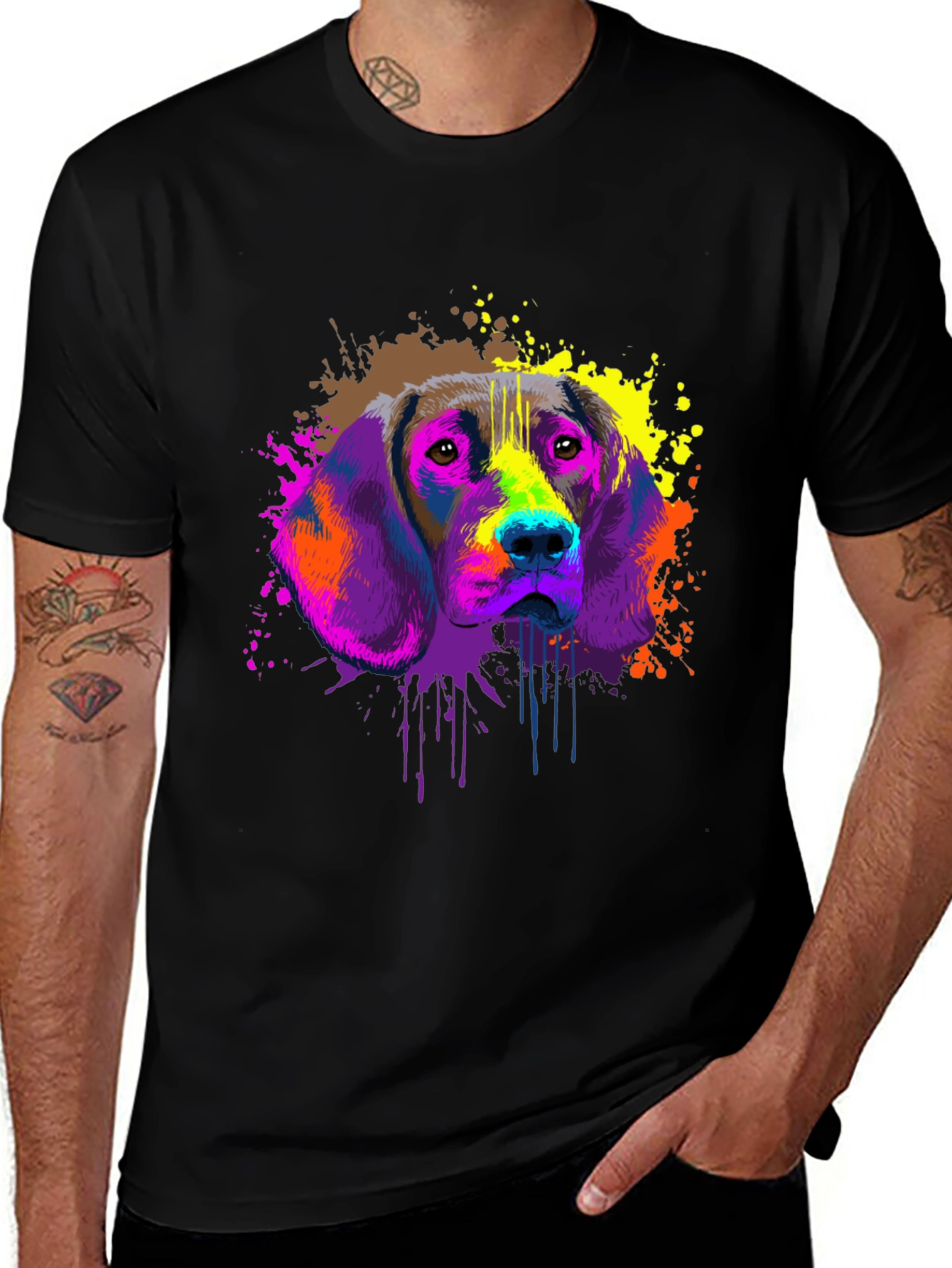 Variant 7 of Colorful Dog Graphic T-Shirt