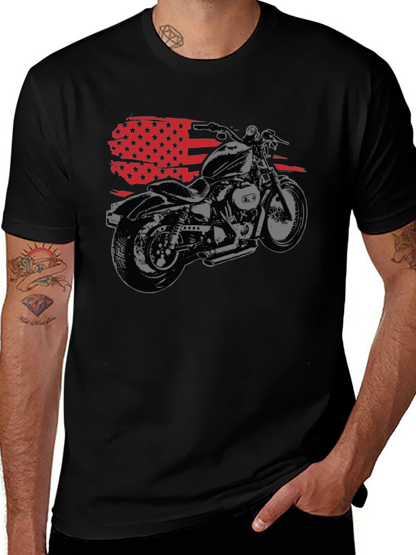 Variant 16 of American Motorcycle Graphic Tee - Ride in Style