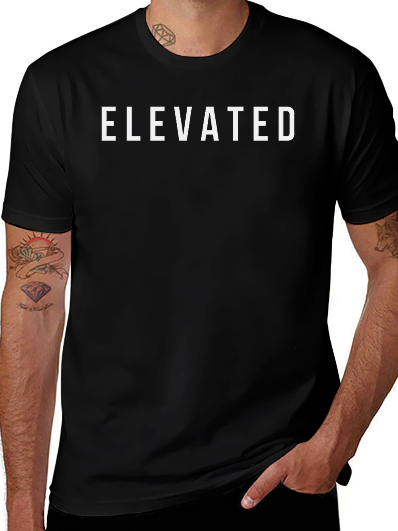 Variant 10 of Elevated Graphic Tee - Black Casual Shirt