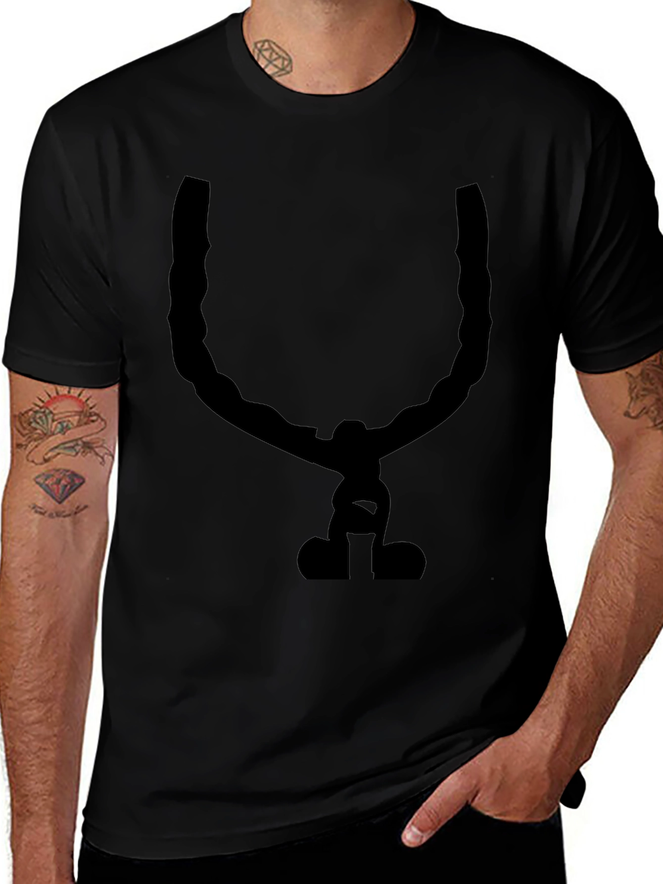 Variant 10 of Silhouette Character Black T-Shirt