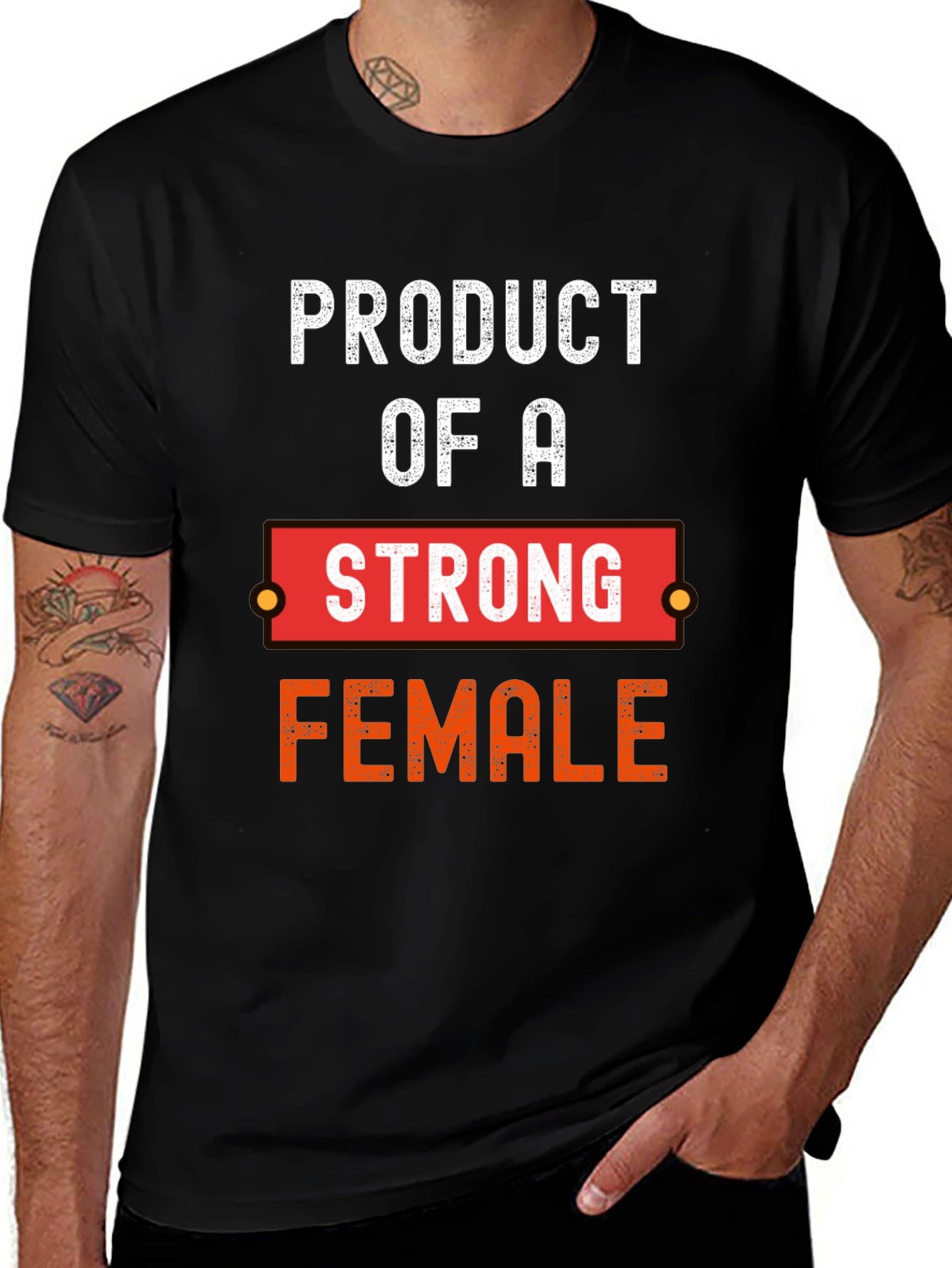 Product of a Strong Female Black Graphic Tee