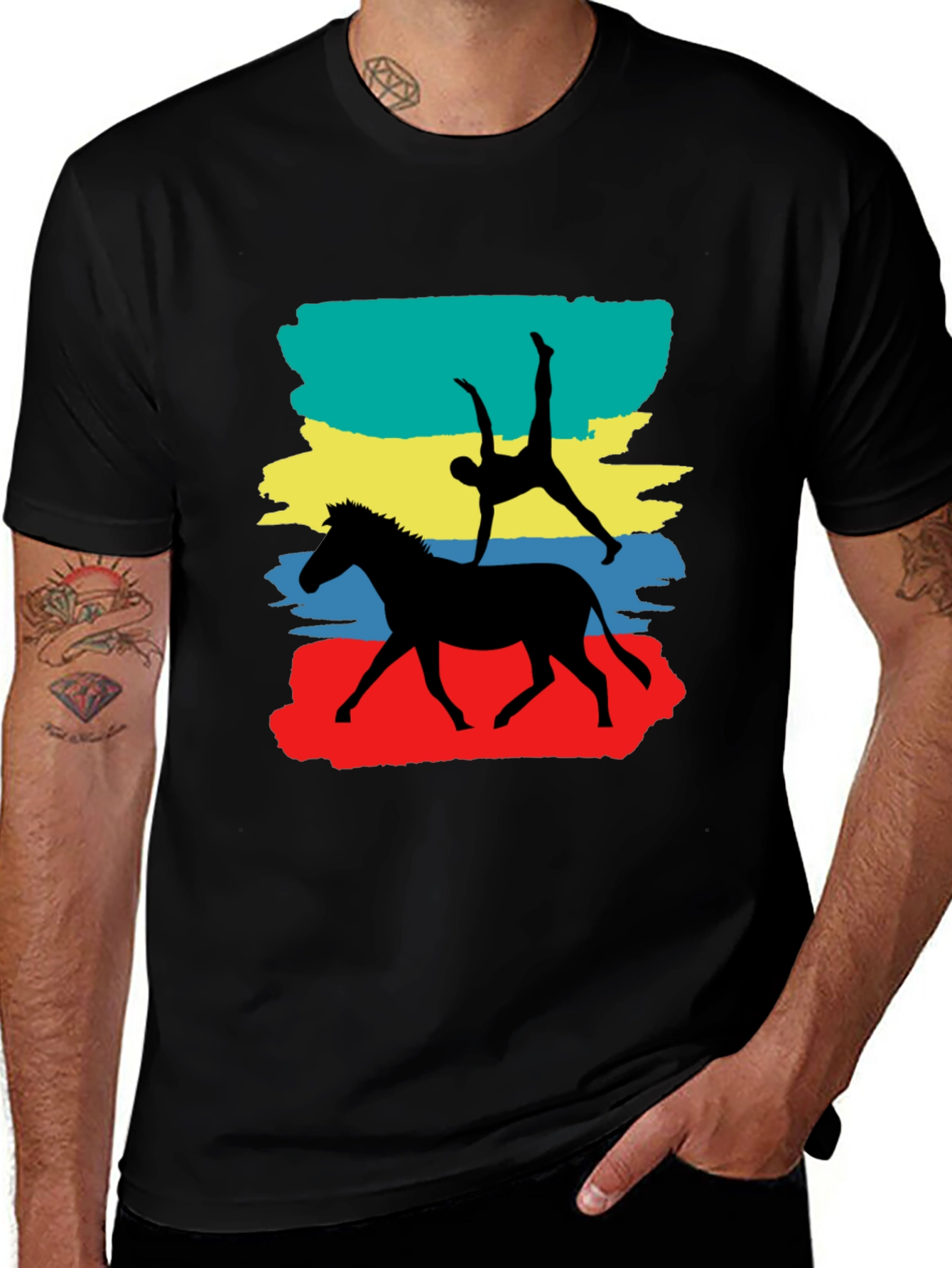 Variant 13 of Acrobat Horse Tee - Unique Graphic Print T-Shirt