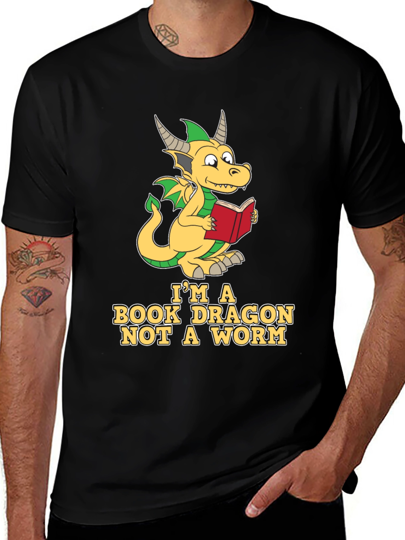 Book Dragon T-Shirt - Reader, Bookworm Tee
